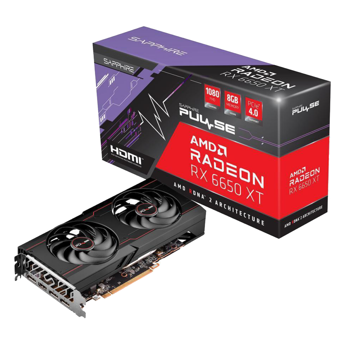 Placa de Vídeo Sapphire AMD Radeon RX 6650 XT PULSE Gaming OC, 8GB, GDDR6, FSR, Ray Tracing