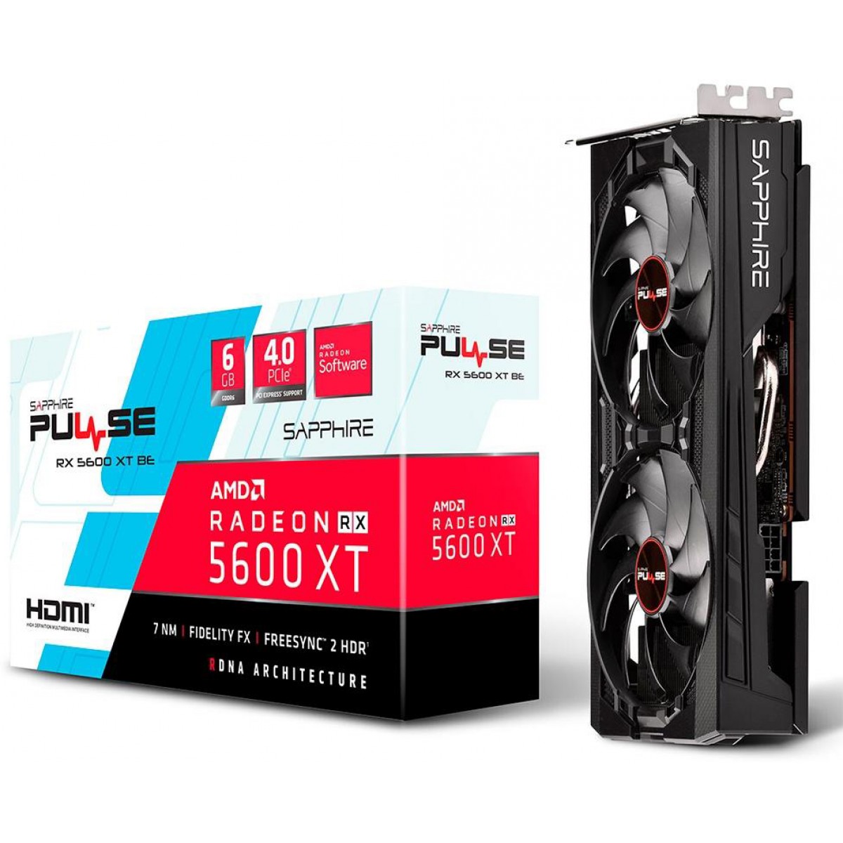 Placa de Vídeo Sapphire Pulse AMD Radeon RX 5600 XT BE, 6GB, GDDR6