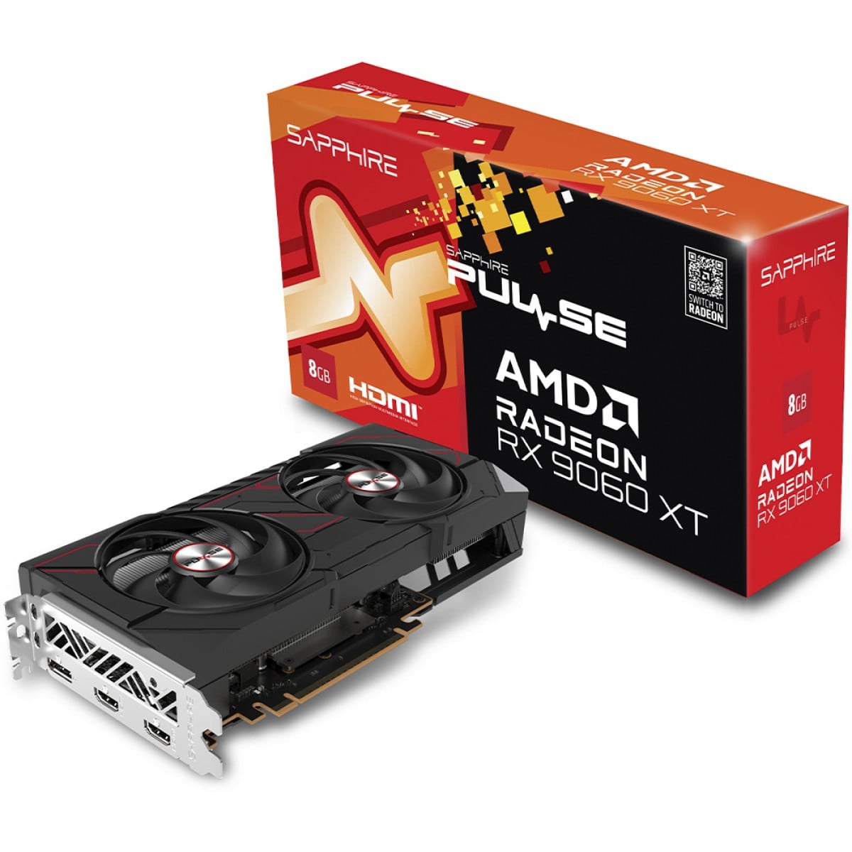 Placa de Vídeo Sapphire Pulse AMD Radeon RX 9060 XT, 8GB, GDDR6, FSR, Ray Tracing, 11350-04-20G
