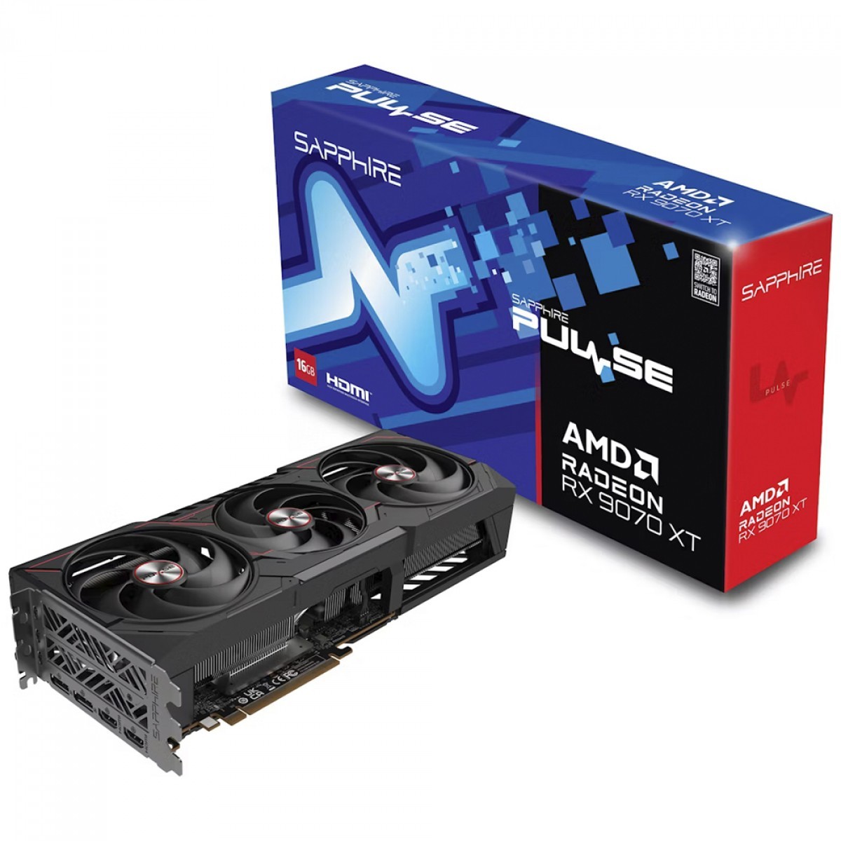 【超歓迎】 Placa de Gaming XT 9070 RX Radeon AMD Pulse Sapphire Vídeo グラフィックボード・グラボ・ビデオカード