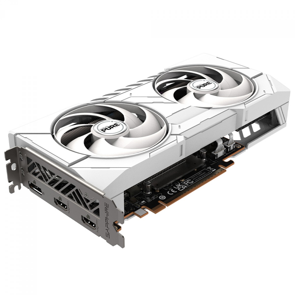 Placa de Vídeo Sapphire Pure AMD Radeon RX 9060 XT OC, 16GB, GDDR6, FSR, Ray Tracing, White, 11350-02-20G