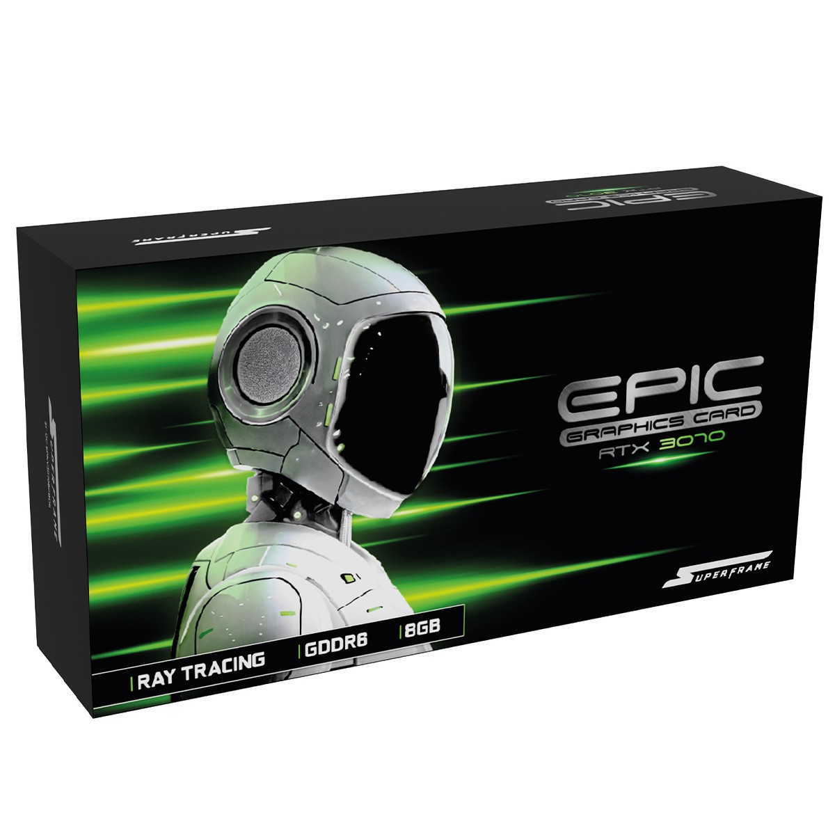Placa de Vídeo SuperFrame NVIDIA GeForce RTX 3070 EPIC, 8GB, GDDR6, DLSS, Ray Tracing, SF-GC-EPNV30708GBD6