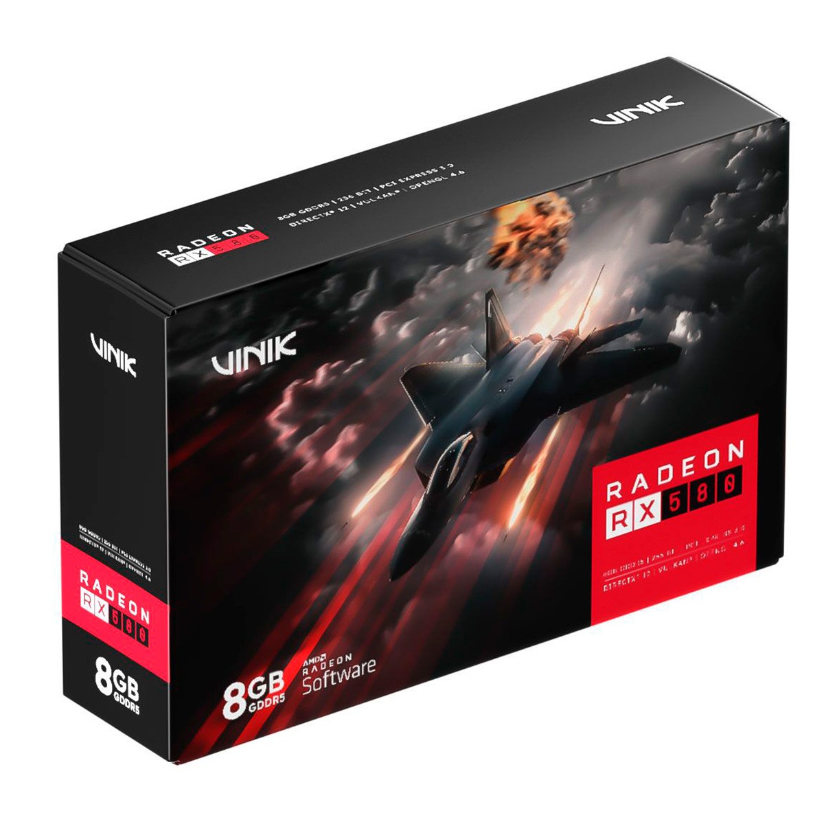 Placa de Vídeo Vinik AMD Radeon RX 580 2048SP, 8GB, GDDR5, 256 Bit, Dual Fan, GPUVK580V3H8GB2F