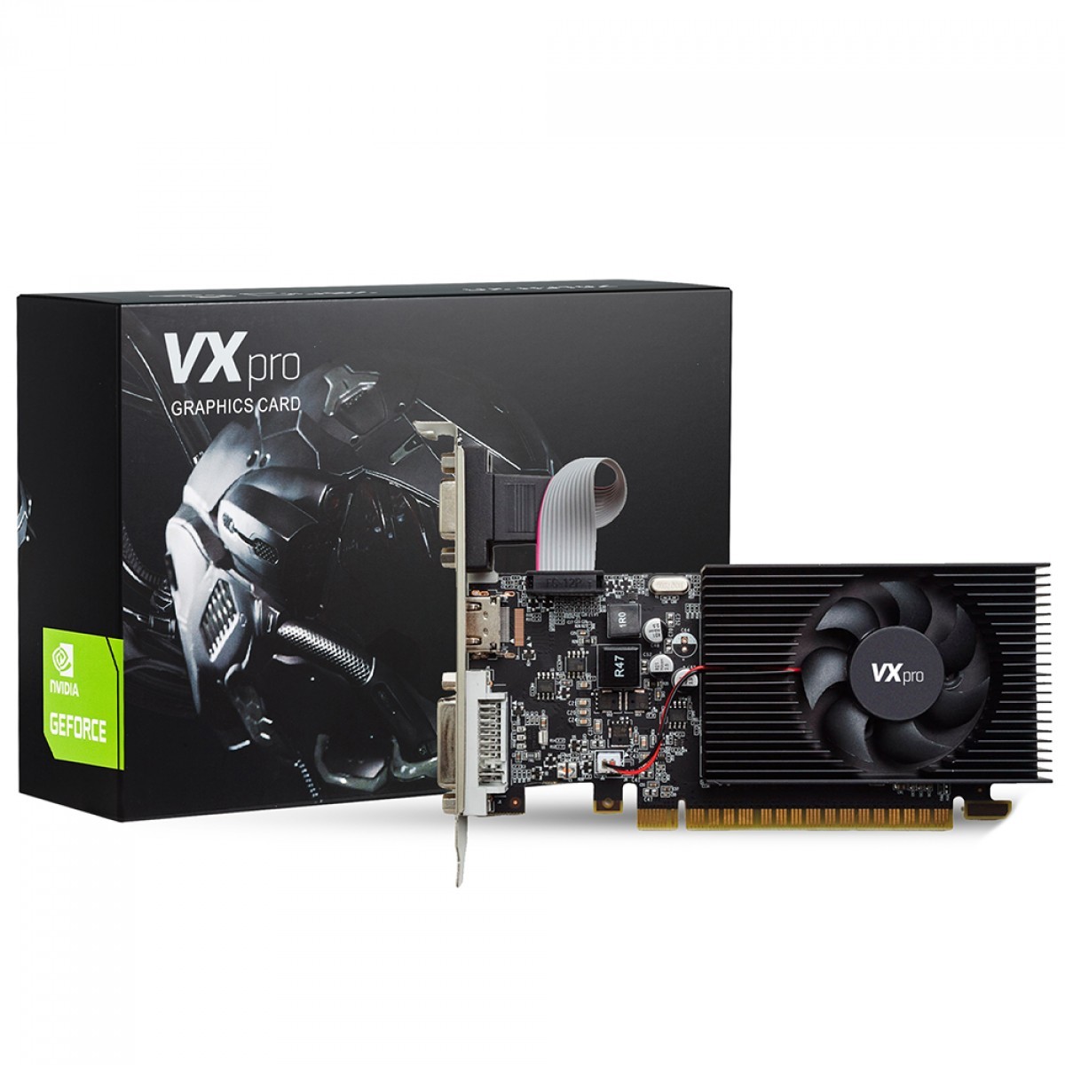 Placa De Vídeo VXpro NVIDIA GeForce GT730LP, 2GB, DDR3, 64bit, VX GT730LP-2GD3-S