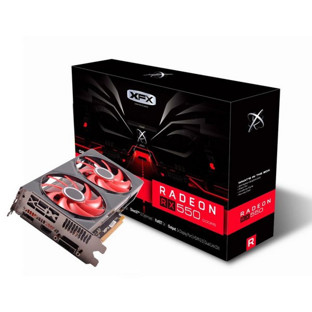 Placa de Vídeo XFX AMD Radeon RX 550, 4GB, GDDR5, 128bit, 550P4PFG5 - Open Box