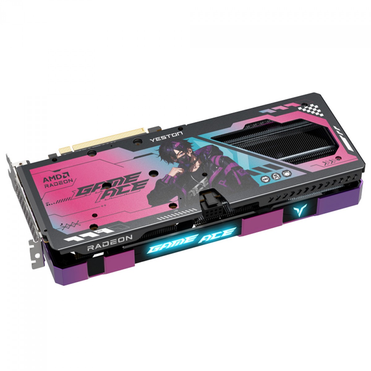 Placa de Vídeo Yeston AMD Radeon RX 9060 XT Game Ace, 16GB, GDDR6, FSR, Ray Tracing, YT RX-96XT-16D6-AOA-11PCI