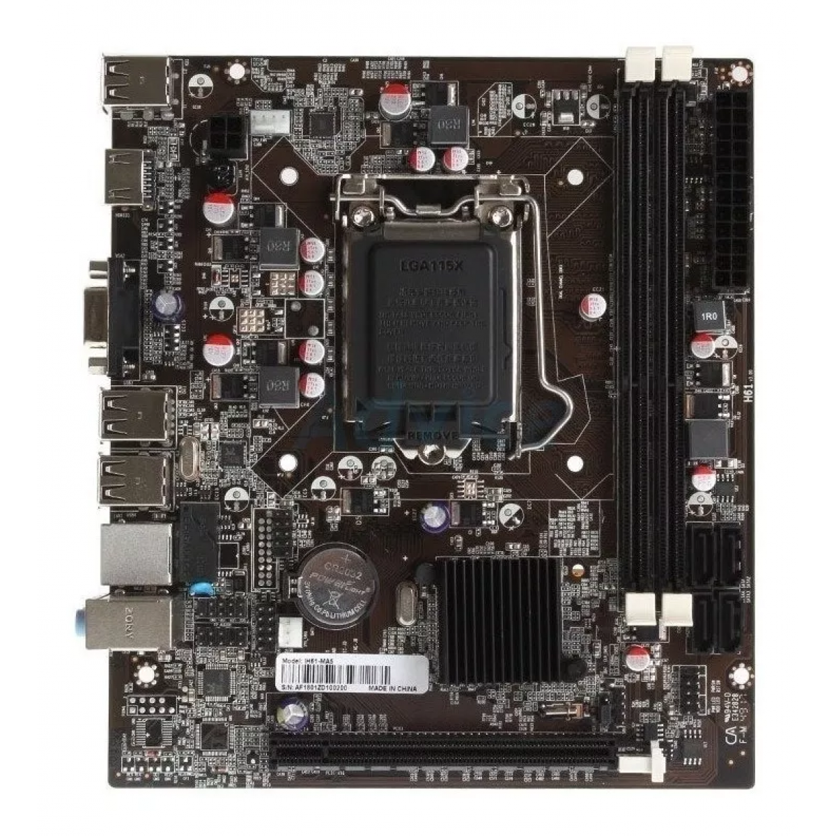 Placa Mãe Afox IH61-MA5 Chipset H61, Intel LGA 1155, mATX, DDR3