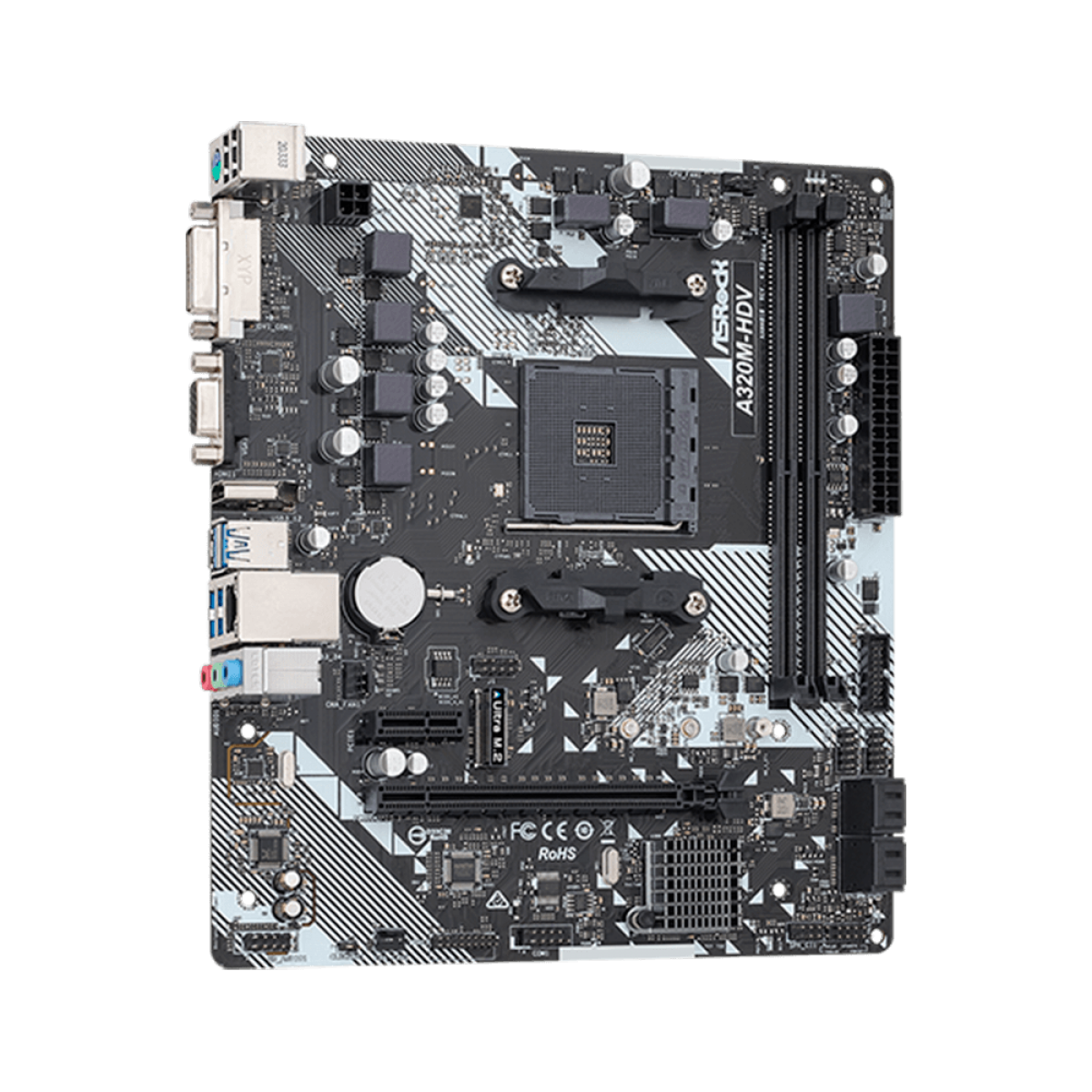 Placa Mãe ASRock A320M-HDV, Chipset A320, AMD AM4, mATX, DDR4, (R4.0)
