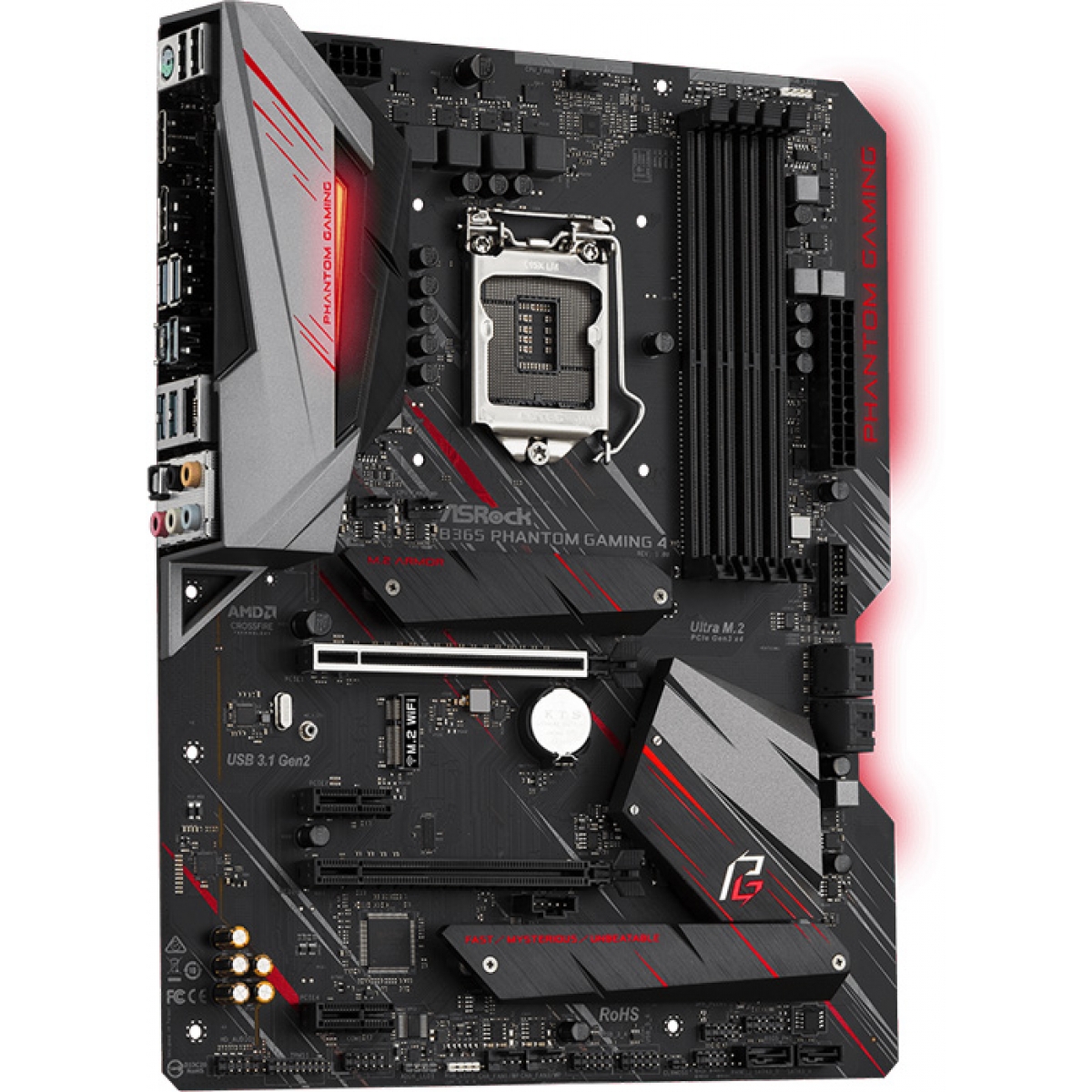 Placa Mãe ASRock B365 Phantom Gaming 4, Chipset B365, Intel LGA 1151, ATX, DDR4