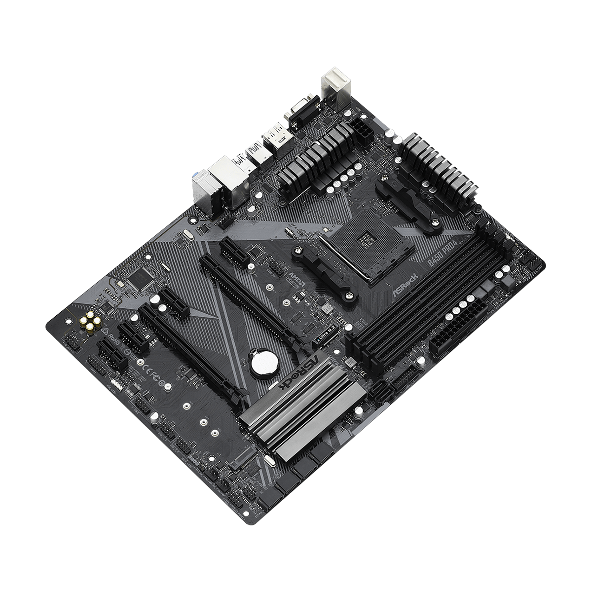 Placa Mãe ASRock B450 PRO4 R2.0, Chipset B450, AMD AM4, ATX, DDR4, 90-MXBEE0-A0UAYZ