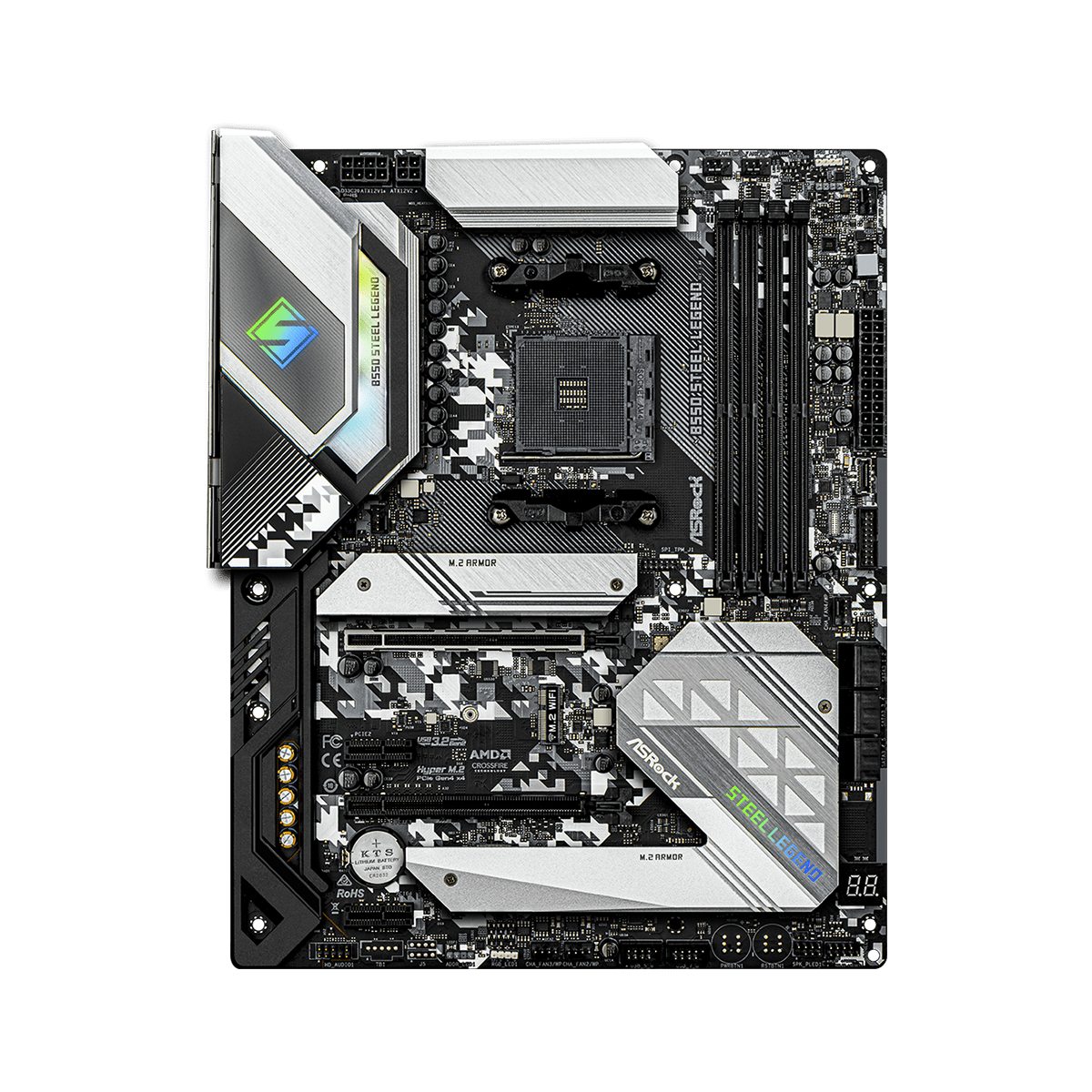 Placa Mãe AsRock B550 Steel Legend, Chipset B550, AMD AM4, ATX, DDR4, 90-MXBDF0-A0UAYZ