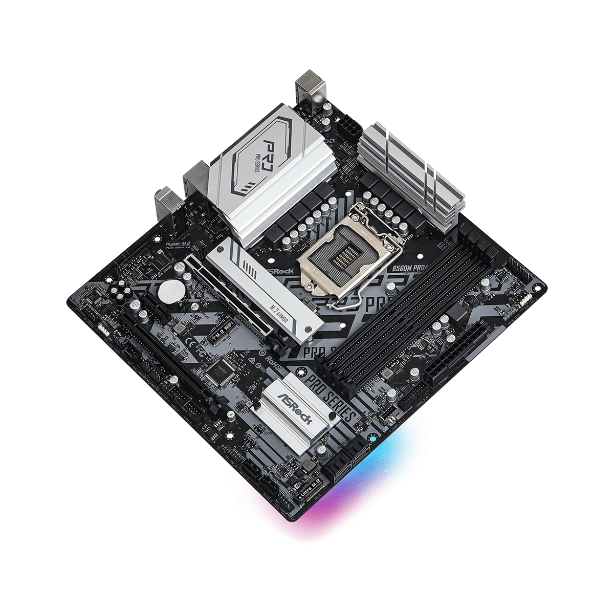 Placa Mãe ASRock B560M PRO4, Chipset B560, Intel LGA 1200, mATX, DDR4, 90-MXBEL0-A0UAYZ