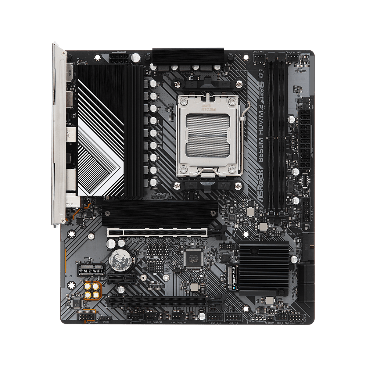 Placa Mãe ASRock B650M-HDV/M.2, Chipset B650, AMD AM5, M-ATX, DDR5, 90-MXBLA0-A0UAYZ