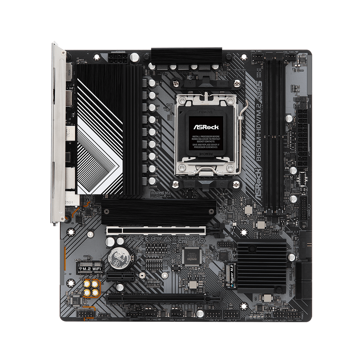 Placa Mãe ASRock B650M-HDV/M.2, Chipset B650, AMD AM5, M-ATX, DDR5, 90-MXBLA0-A0UAYZ