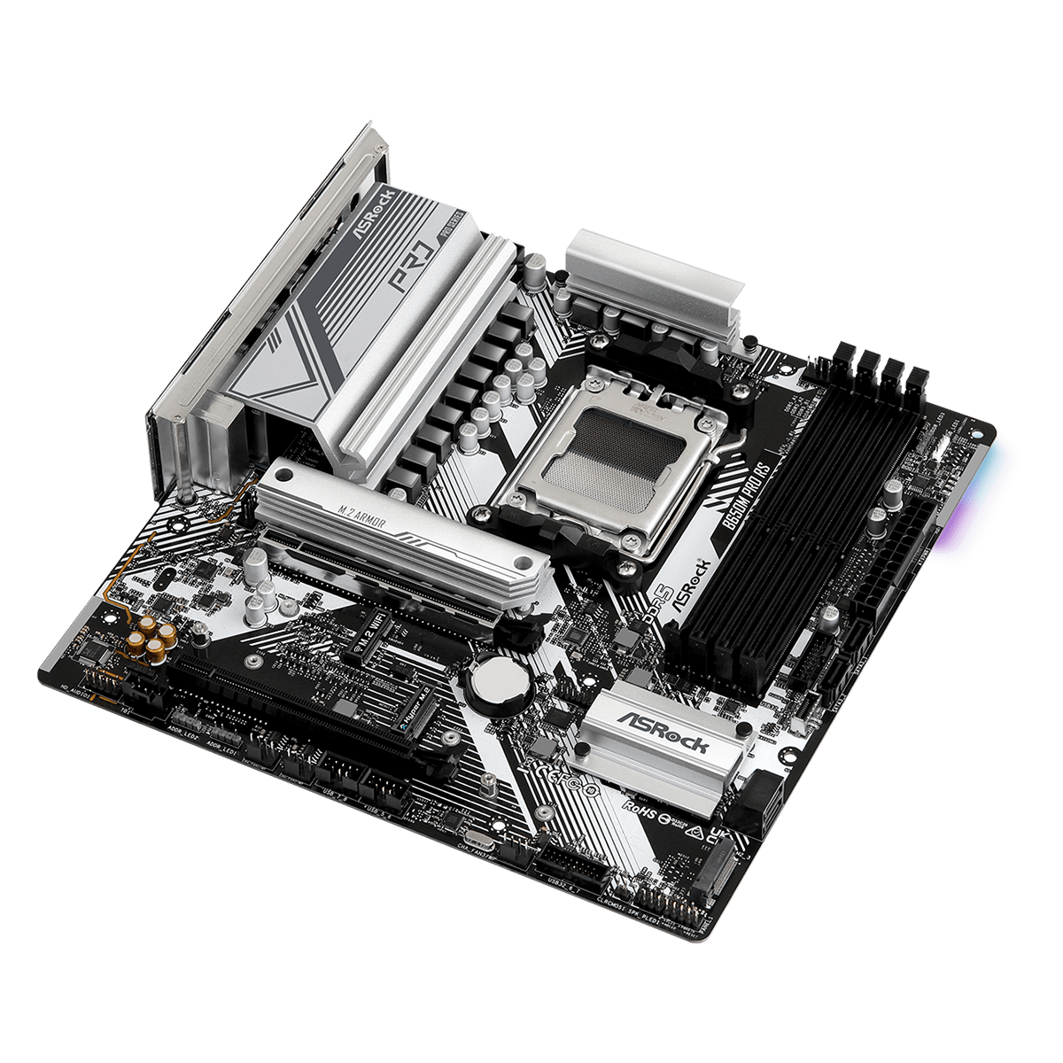 Placa Mãe ASRock B650M Pro RS, Chipset B650, AMD AM5, M-ATX, DDR5, 90-MXBLP0-A0UAYZ