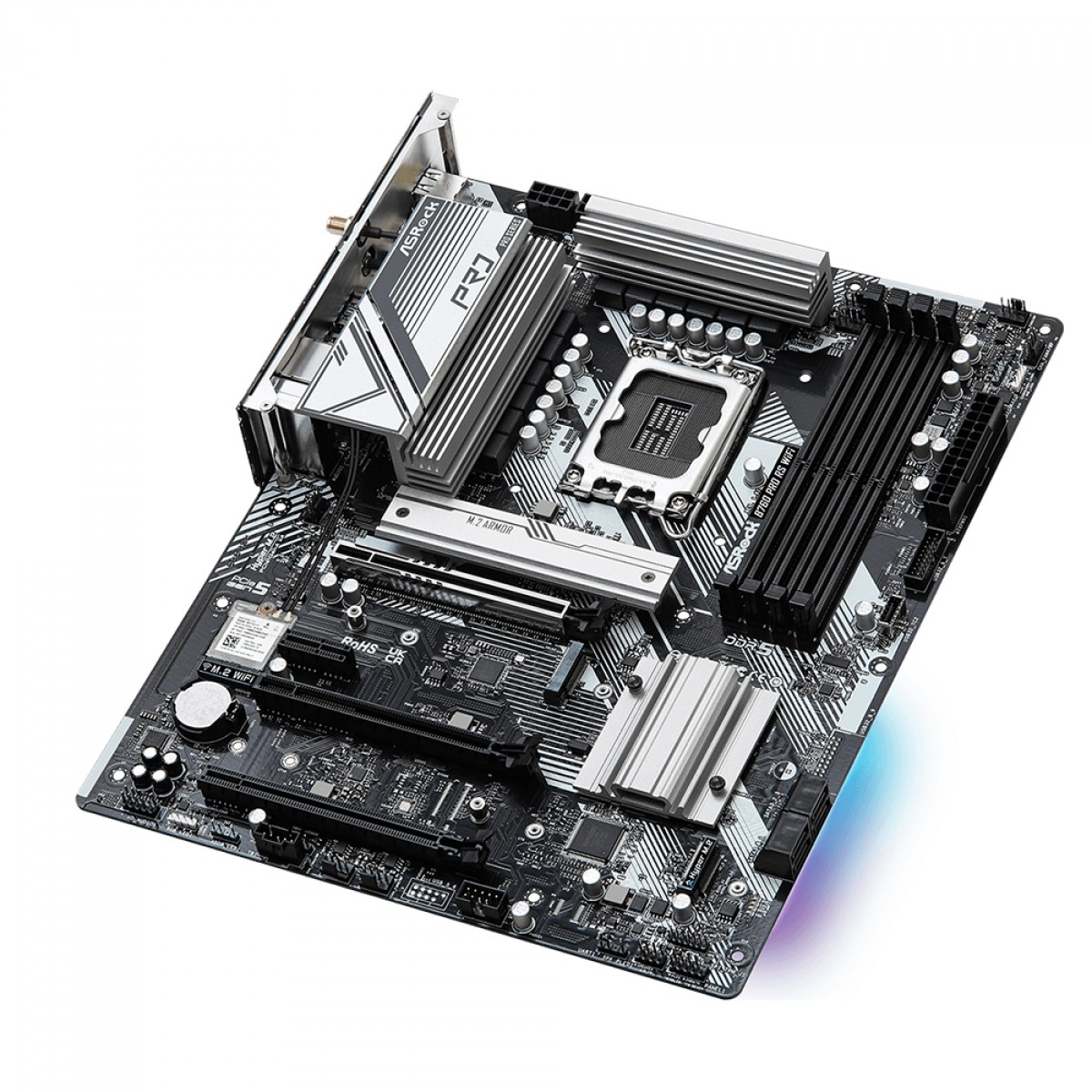 Placa Mãe ASRock B760 Pro RS WIFI, Chipset B760, Intel LGA 1700, ATX, DDR5, 90-MXBLQ0-A0UAYZ