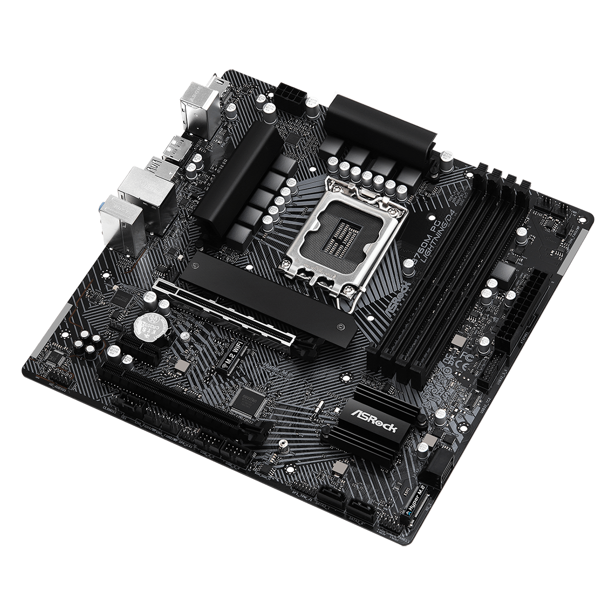 Placa Mãe ASRock B760M PG Lightning/D4, Chipset B760, Intel LGA 1700, mATX, DDR4, 90-MXBLY0-A0UAYZ