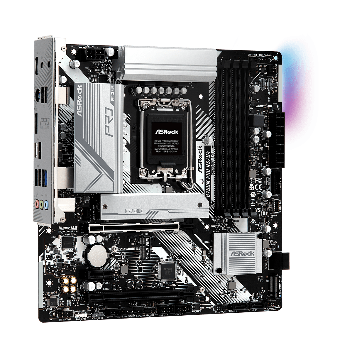 Placa Mãe ASRock B760M Pro RS/D4, Chipset B760, Intel LGA 1700, mATX, DDR4