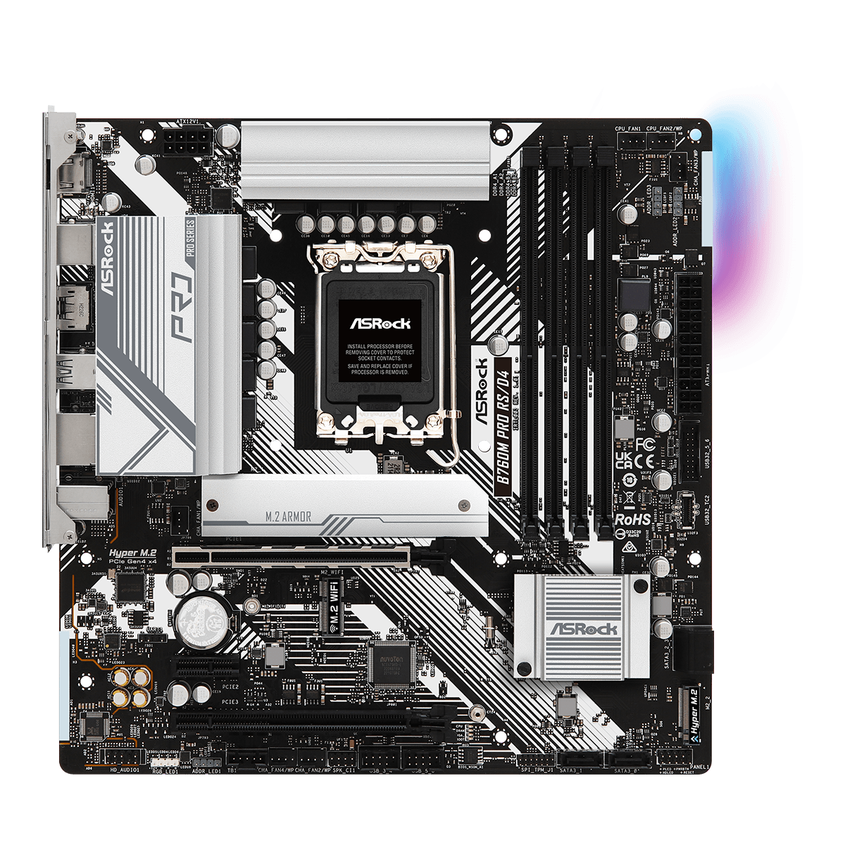 Placa Mãe ASRock B760M Pro RS/D4, Chipset B760, Intel LGA 1700, mATX, DDR4