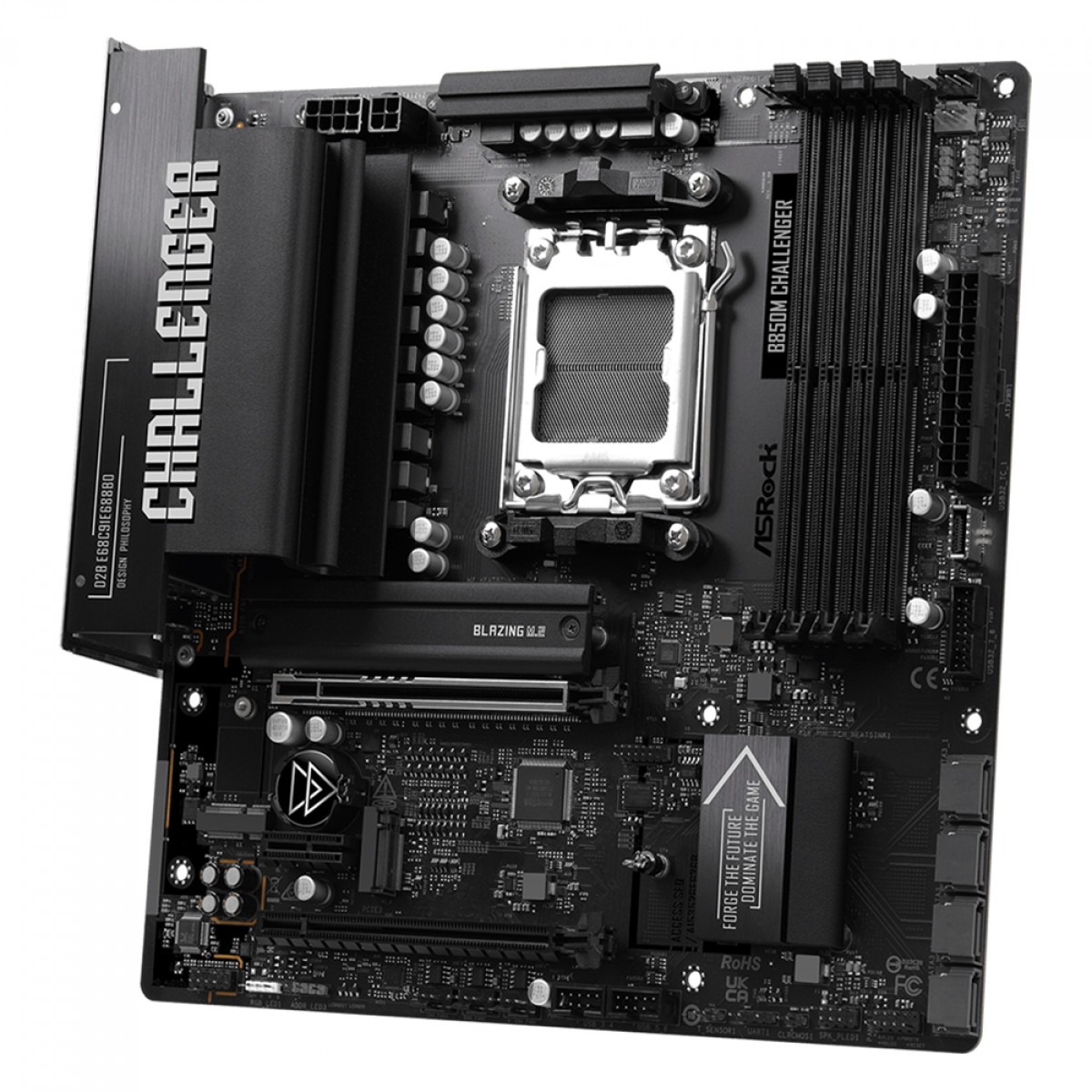 Placa Mãe ASRock B850M Challenger, Chipset B850, AMD AM5, mATX, DDR5