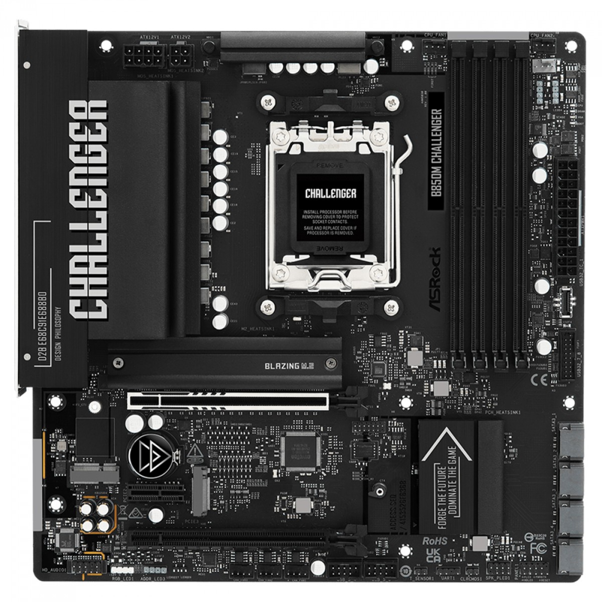 Placa Mãe ASRock B850M Challenger, Chipset B850, AMD AM5, mATX, DDR5