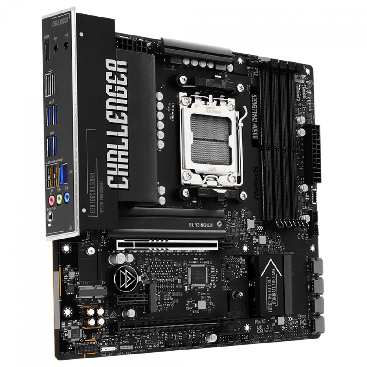 Placa Mãe ASRock B850M Challenger, Chipset B850, AMD AM5, mATX, DDR5
