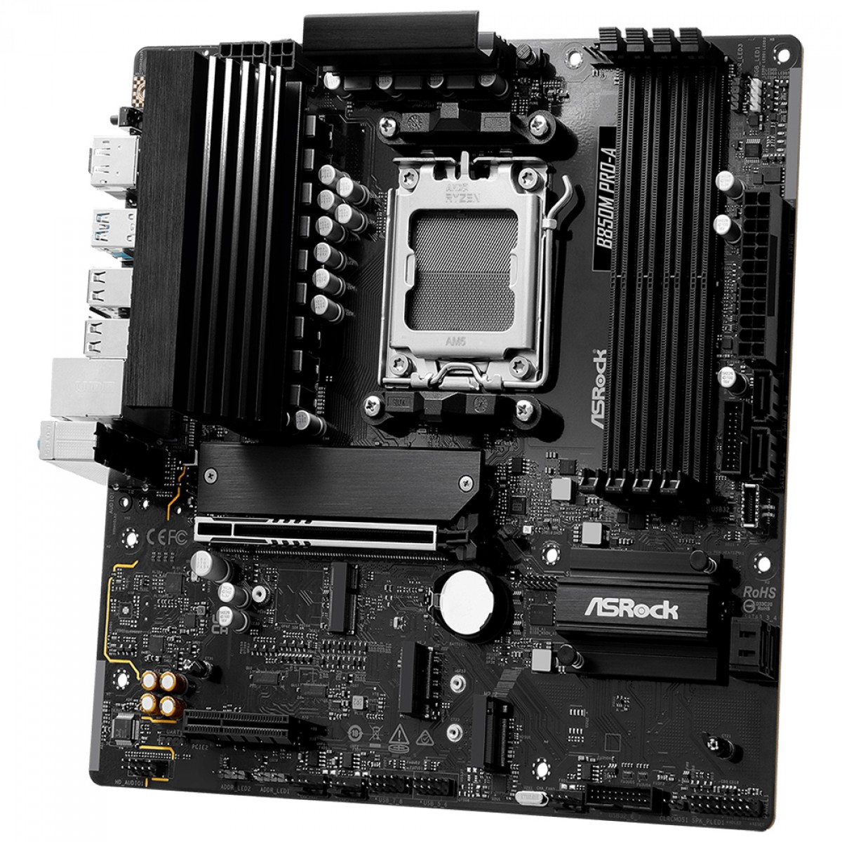Placa Mãe ASRock B850M PRO-A, Chipset B850, AMD AM5, mATX, DDR5