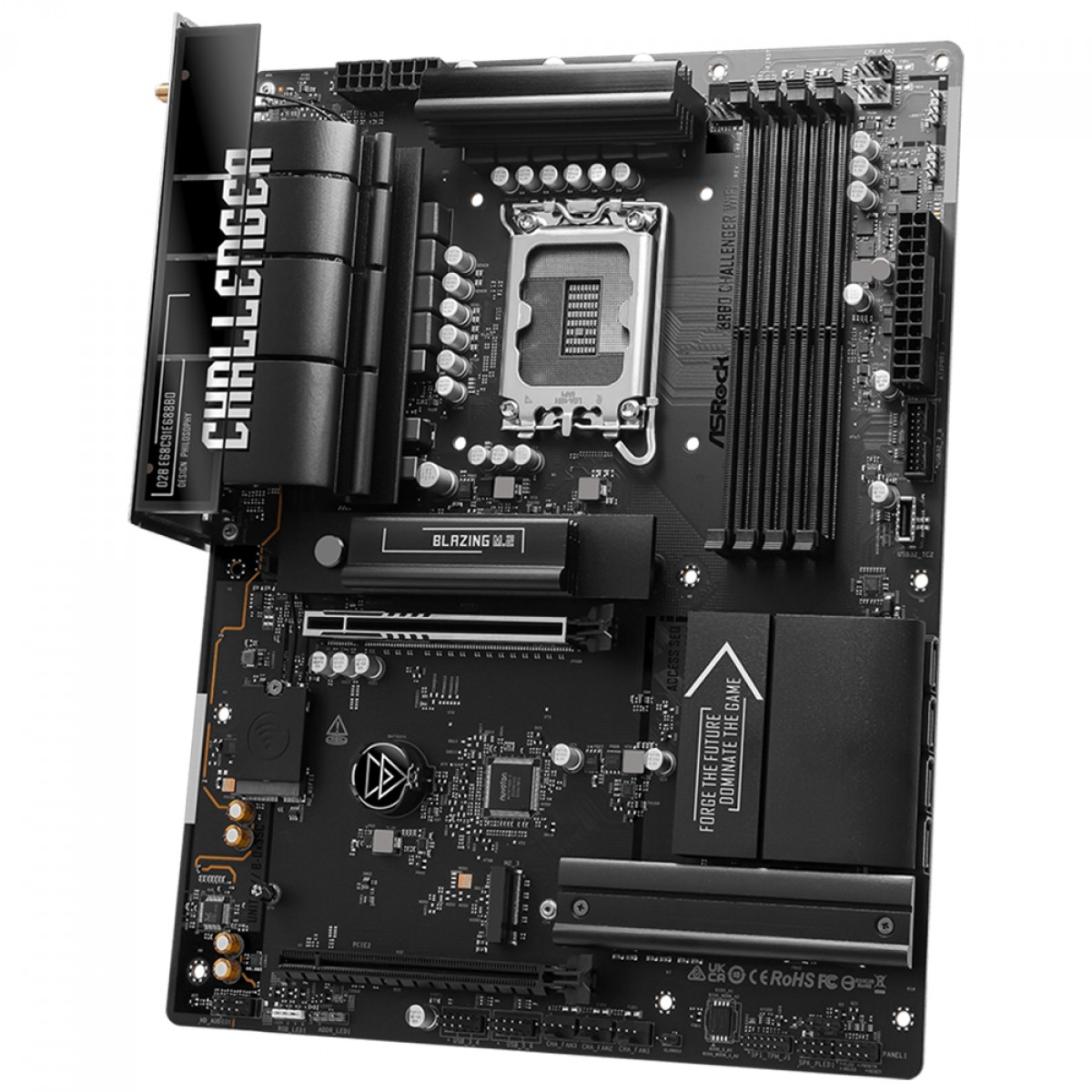 Placa Mãe ASRock B860 Challenger WiFi, Chipset B860, Intel LGA 1851, ATX, DDR5
