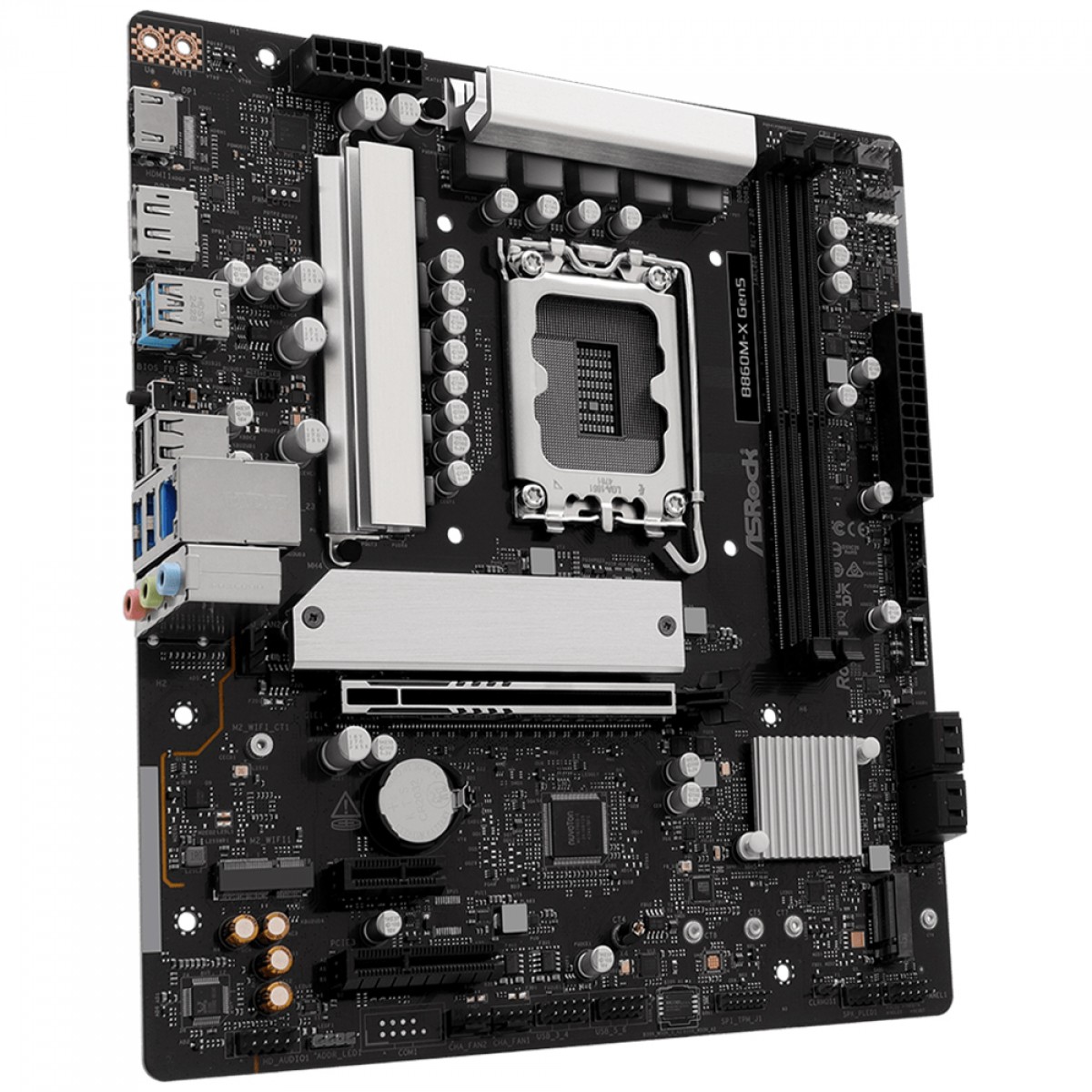 Placa Mãe ASRock B860M-X Gen5, Chipset B860, Intel LGA 1851, mATX, DDR5