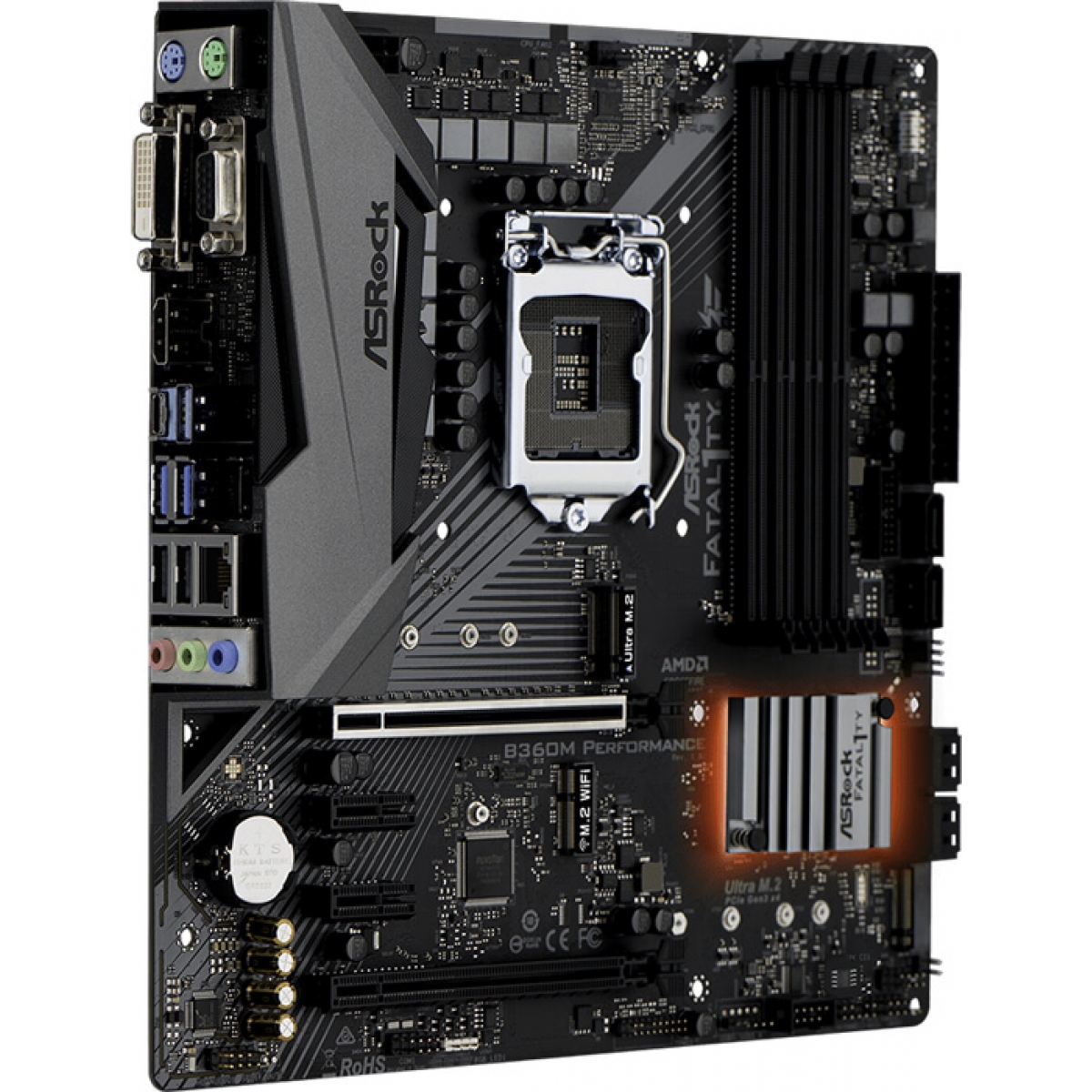 Placa Mãe ASRock Fatal1ty B360M, Chipset B360, Intel LGA 1151, mATX, DDR4