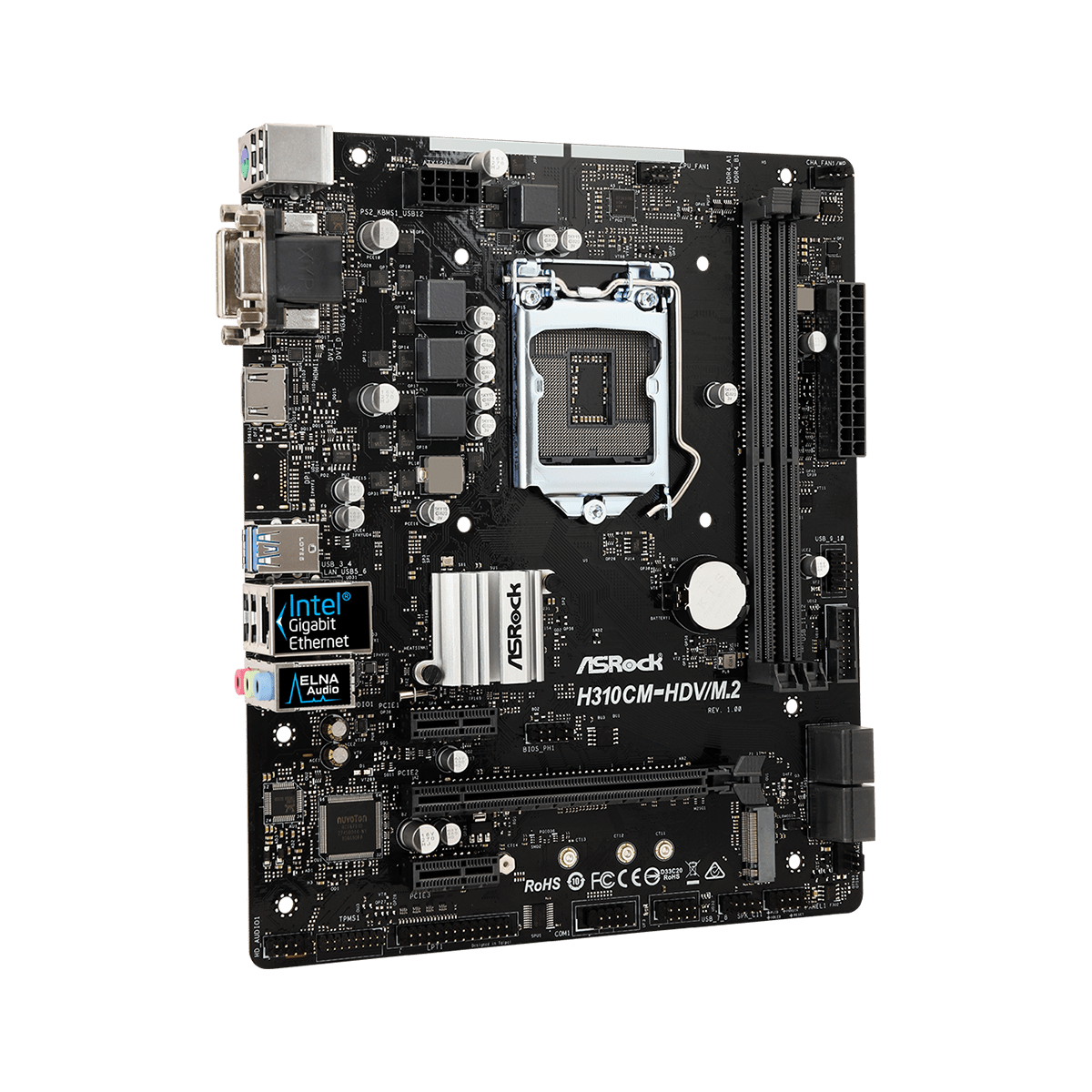 Placa Mãe ASRock H310CM-HDV/M.2, Chipset H310, Intel LGA 1151, mATX, DDR4, 90-MXB8M0-A0UAYZ