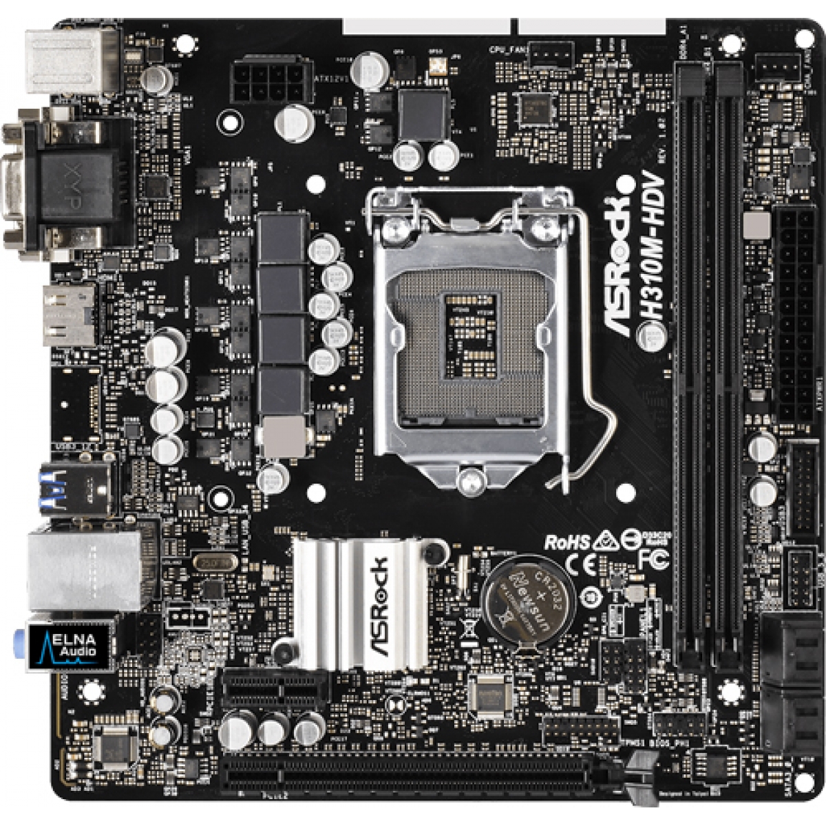 Placa Mãe ASRock H310M-HDV, Chipset H310, Intel LGA 1151, mATX, DDR4