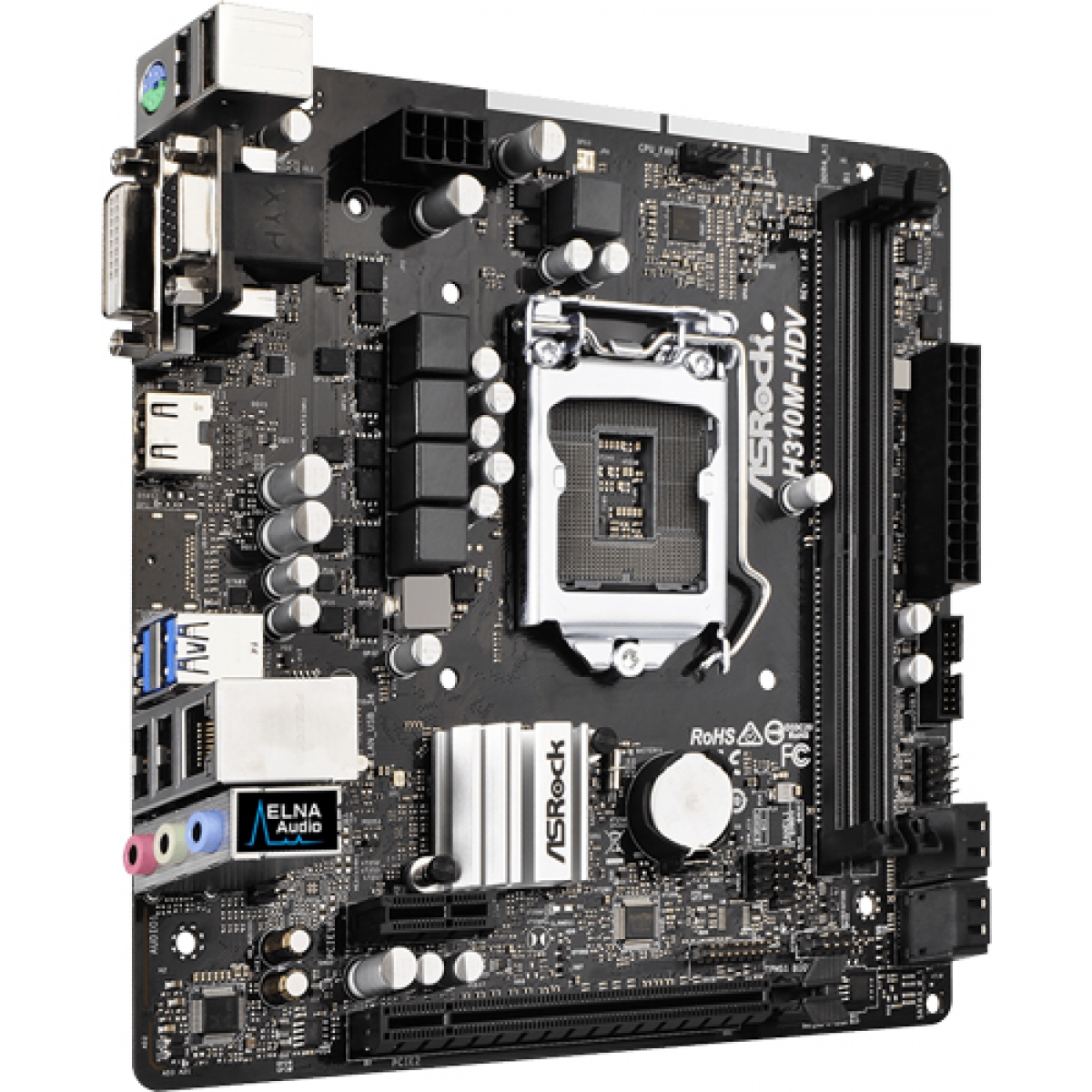 Placa Mãe ASRock H310M-HDV, Chipset H310, Intel LGA 1151, mATX, DDR4