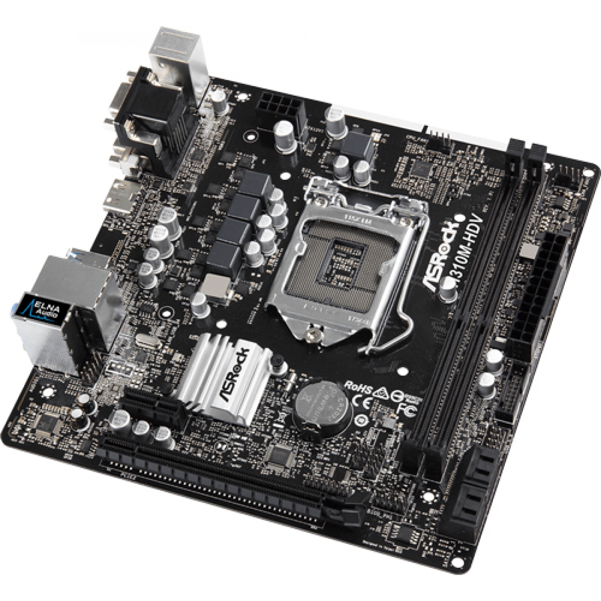 Placa Mãe ASRock H310M-HDV, Chipset H310, Intel LGA 1151, mATX, DDR4
