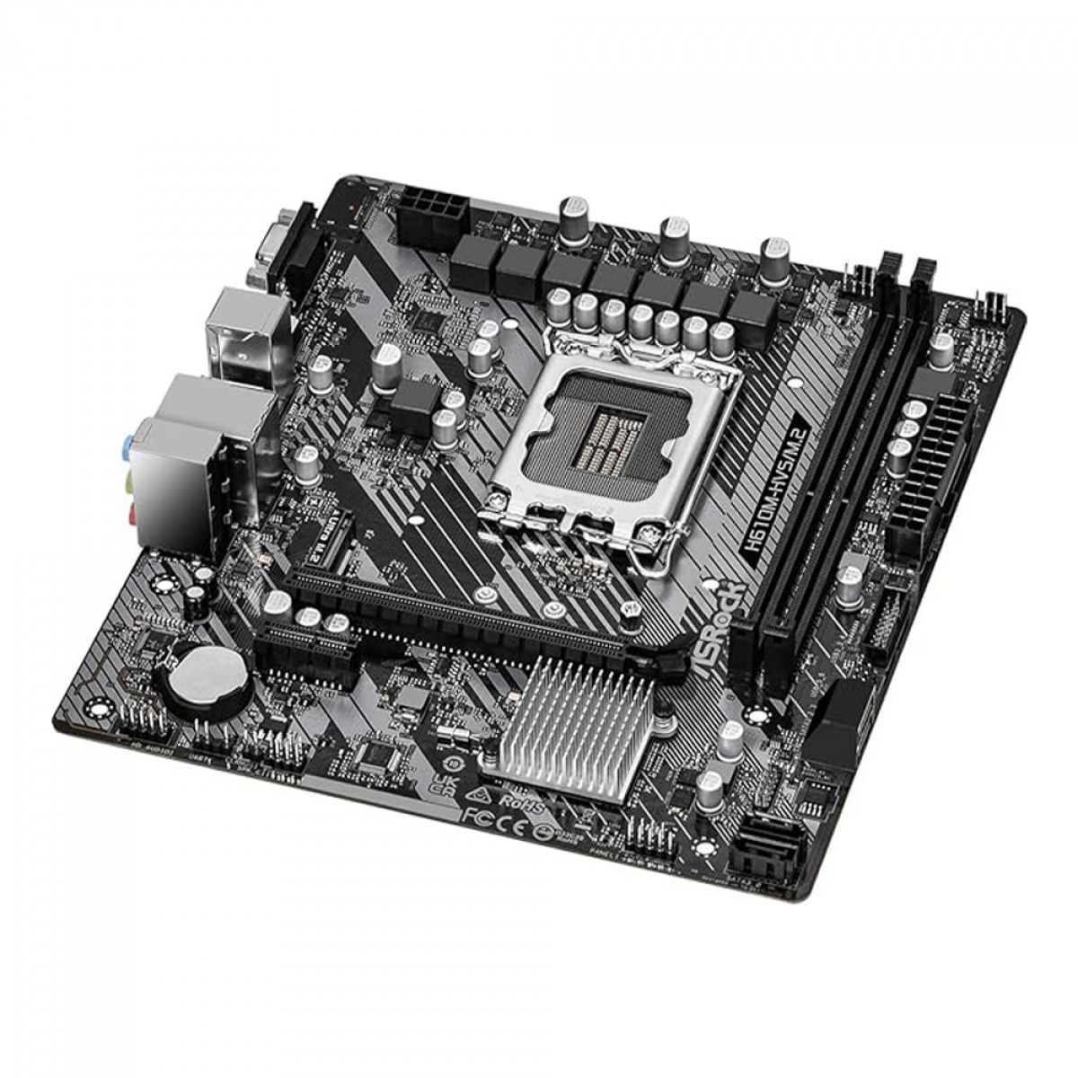 Placa Mãe ASRock H610M-HVS/M.2 R2.0, Chipset H610, Intel LGA 1700, mATX, DDR4, 90-MXBJJ0-A0BAY1Z
