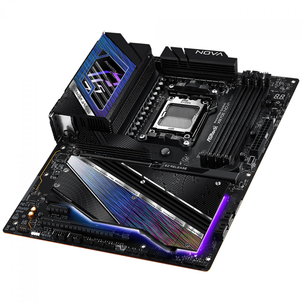 Placa Mãe ASRock Phantom Gaming X870E Nova WiFi, Chipset X870E