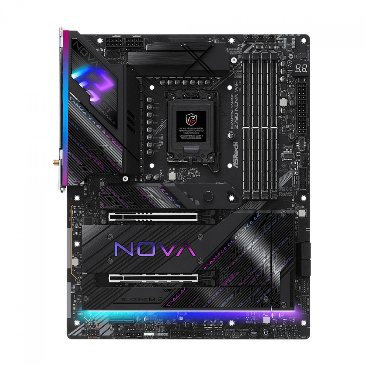 Placa Mãe ASRock Phantom Gaming Z790 NOVA WIFI, Chipset Z790, LGA