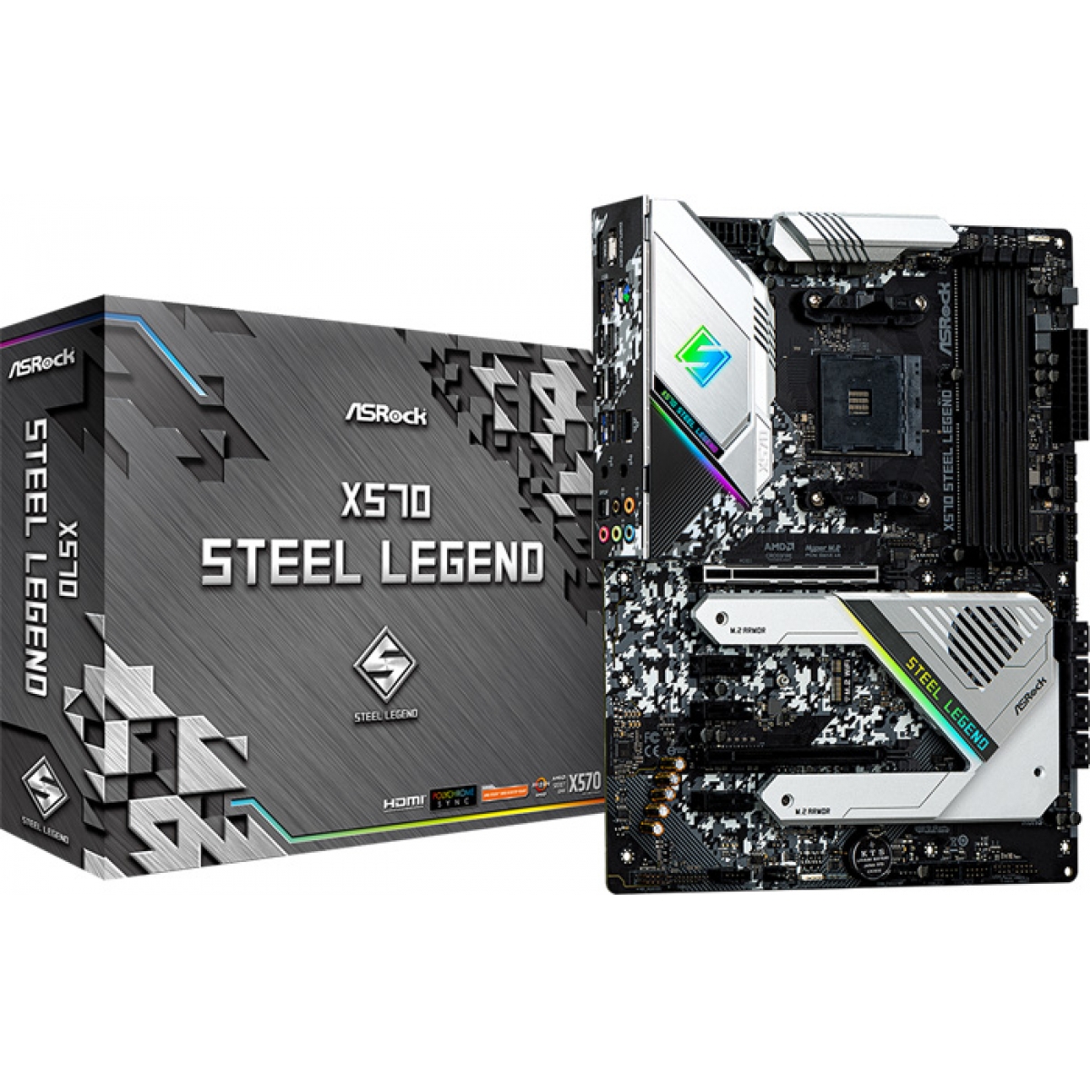 Placa Mãe ASRock X570 Steel Legend, Chipset X570, AMD AM4, ATX, DDR4