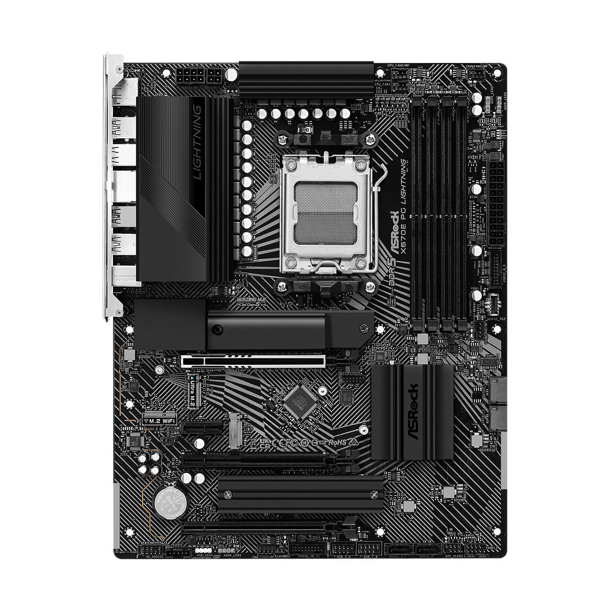 Placa Mãe ASRock X670E PG Lightning, Chipset X670, AMD AM5, ATX, DDR5 - OPEN BOX