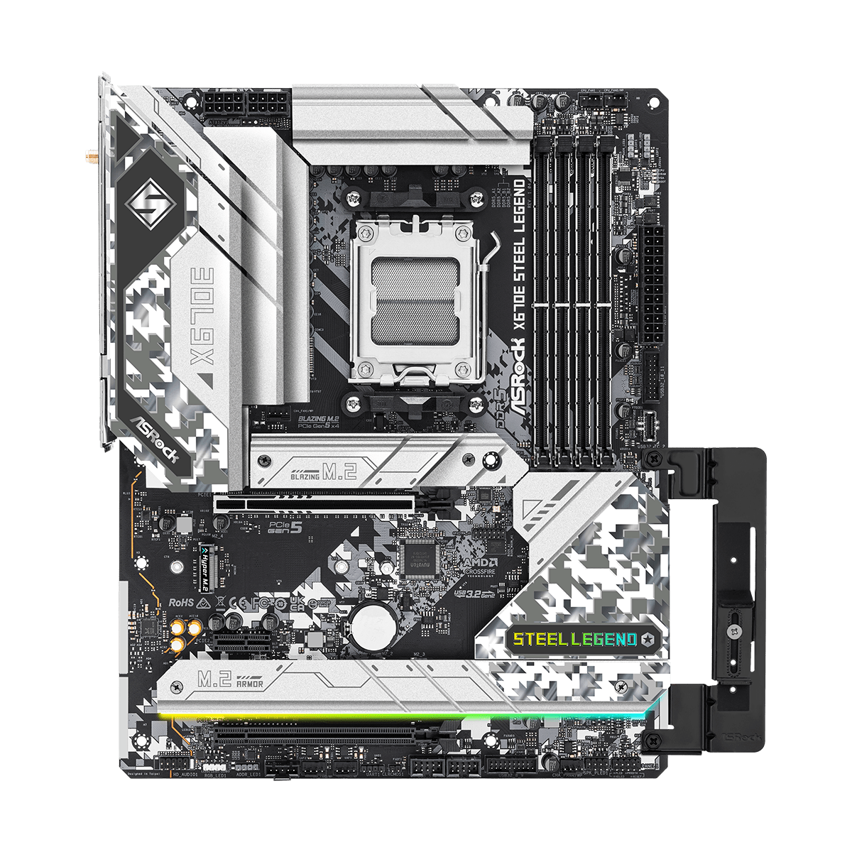 Placa Mãe ASRock X670E Steel Legend, Chipset X670, AMD AM5, ATX, DDR5