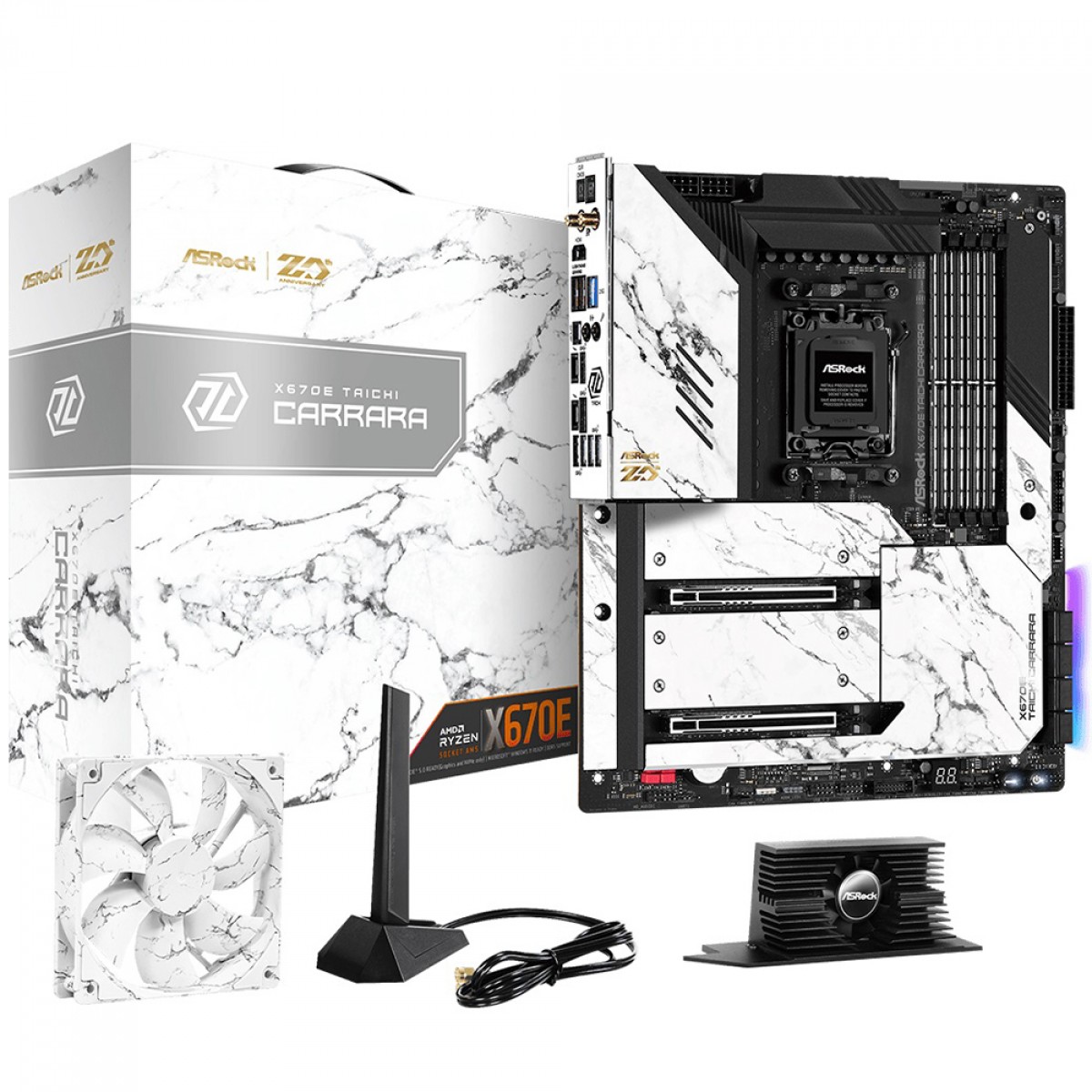 Placa Mãe ASRock X670E Taichi Carrara, WIFI, Chipset X670, ATX, AMD AM5, DDR5