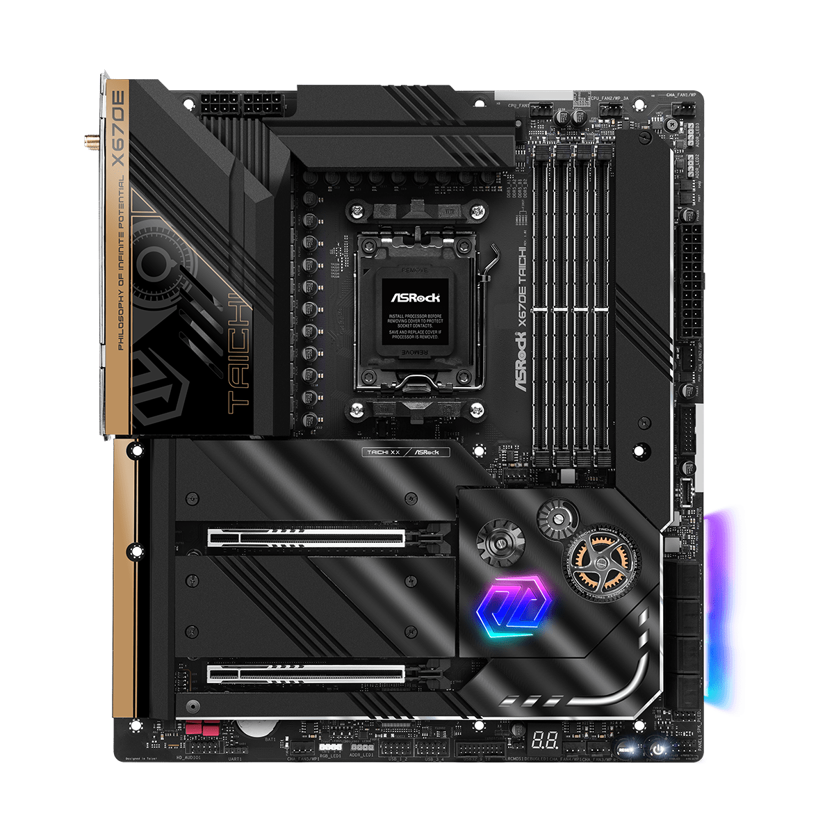Placa Mãe ASRock X670E Taichi, WIFI, Chipset X670, ATX, AMD AM5, DDR5