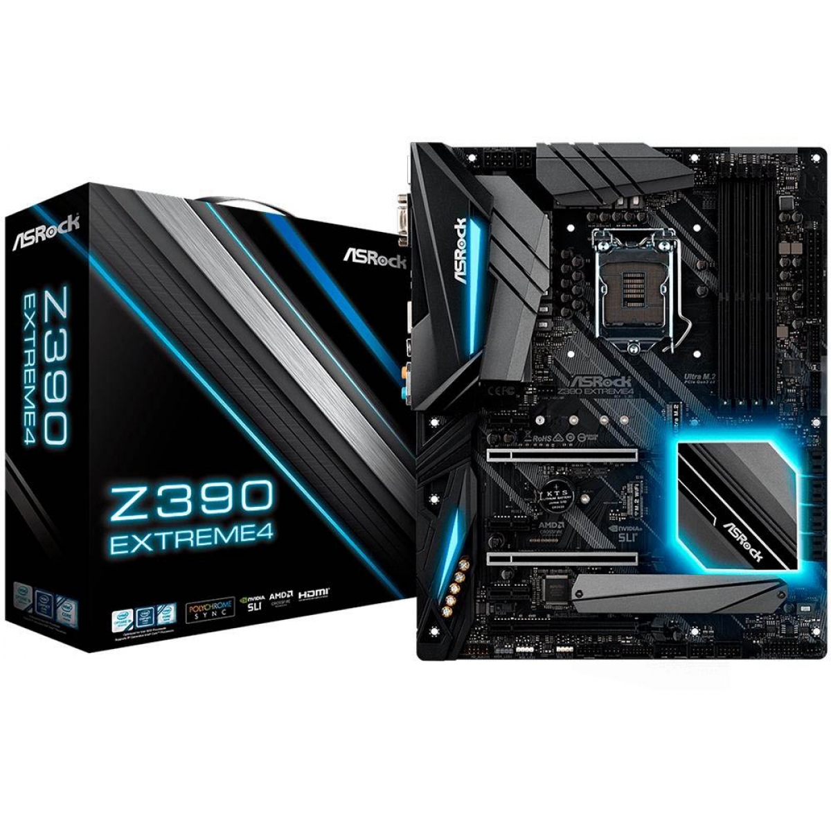 Placa Mãe ASRock Z390 Extreme 4, Chipset Z390, Intel LGA 1151, ATX, DDR4
