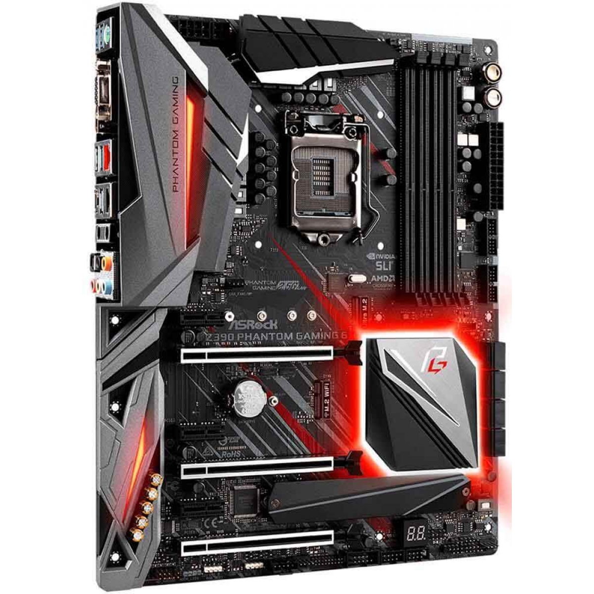 Placa Mãe ASRock Z390 Phantom Gaming 6, Chipset Z390, Intel LGA 1151, ATX, DDR4