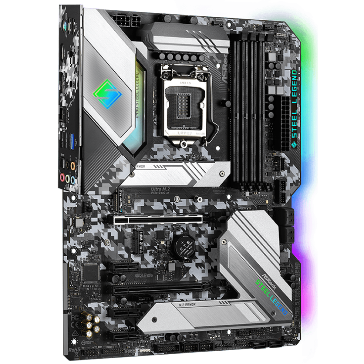 Placa Mãe AsRock Z490 Steel Legend, Chipset Z490, Intel LGA1200, ATX, DDR4