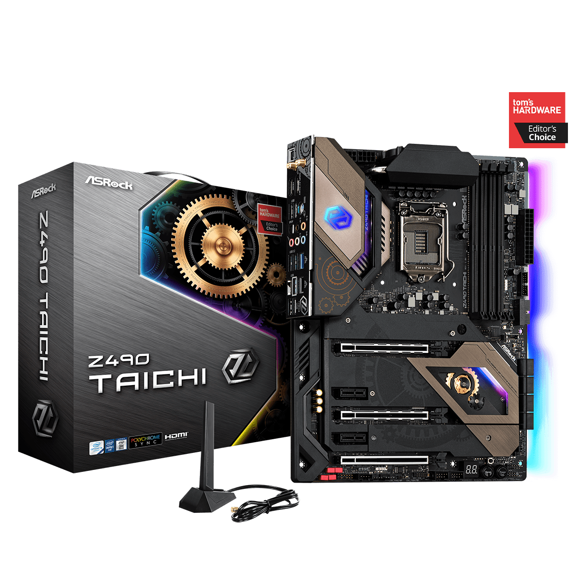 Placa Mãe ASRock Z490 TAICHI, Chipset Z490, LGA1200, ATX, DDR4, 90-MXBBQ0-A0UAYZ