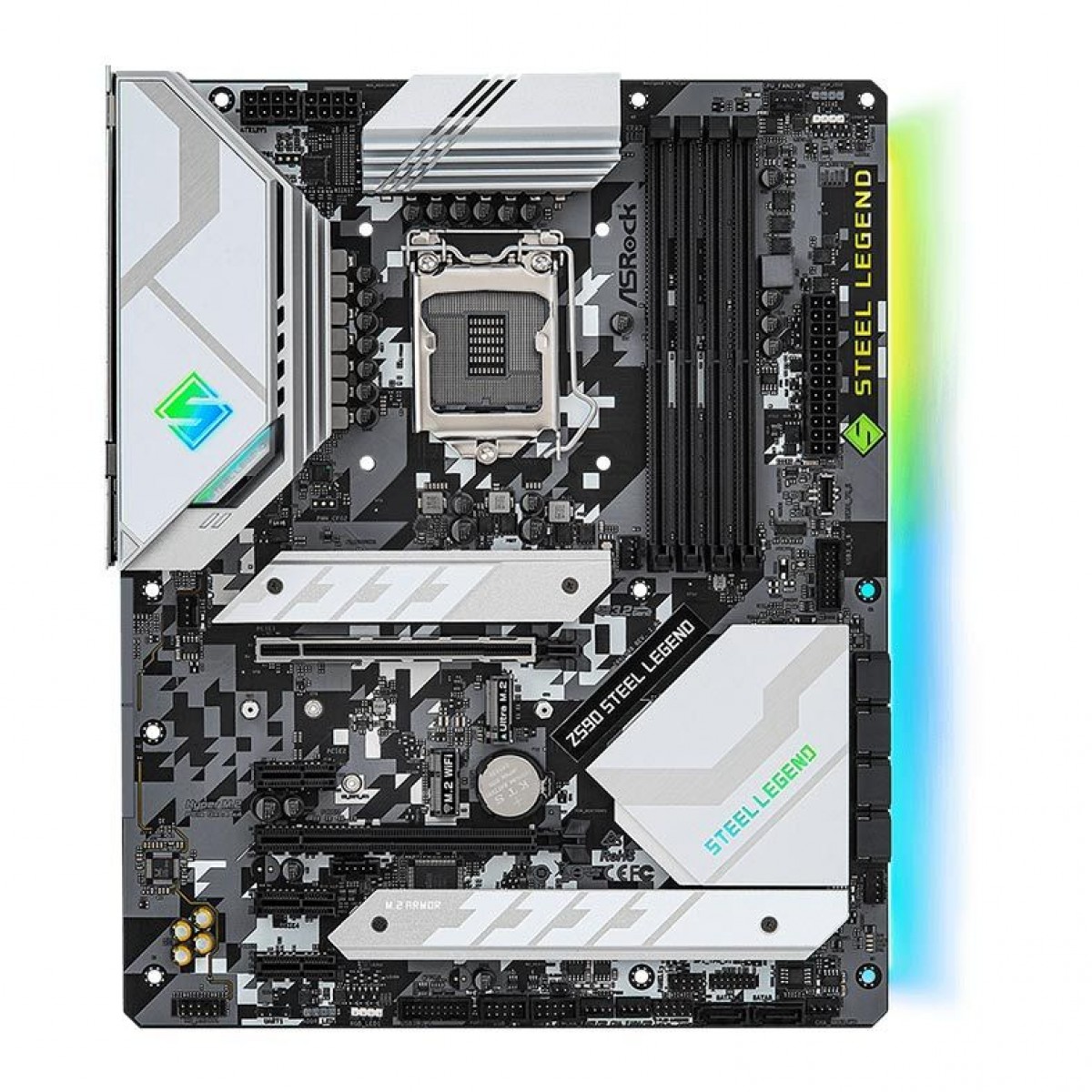 Placa Mãe ASRock Z590 Steel Legend, Chipset Intel Z590, Socket LGA 1200, ATX, DDR4, 90-MXBEQ0-A0UAYZ