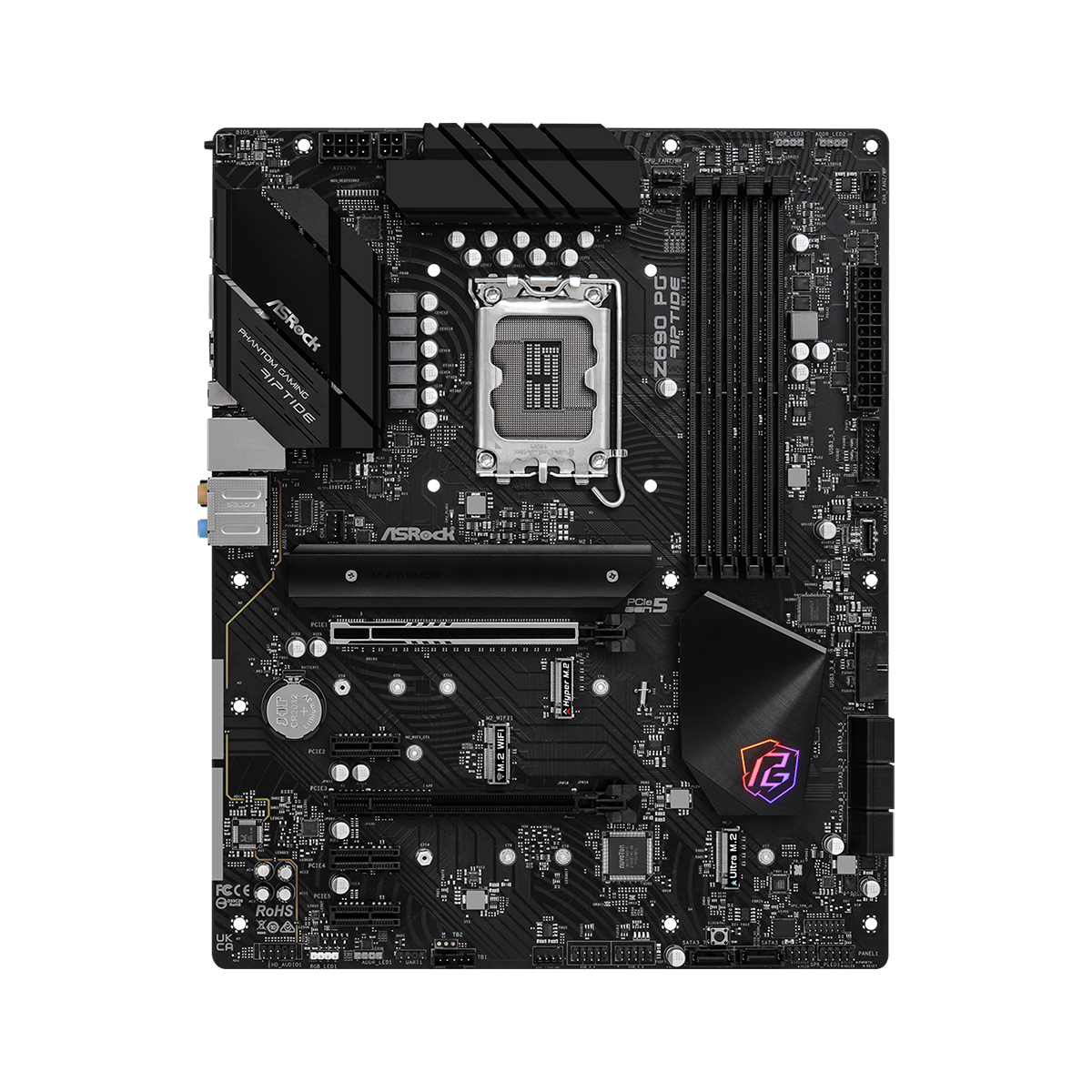 Placa Mãe ASRock Z690 PG RIPTIDE, Chipset Z690, Intel LGA 1700, ATX, DDR4