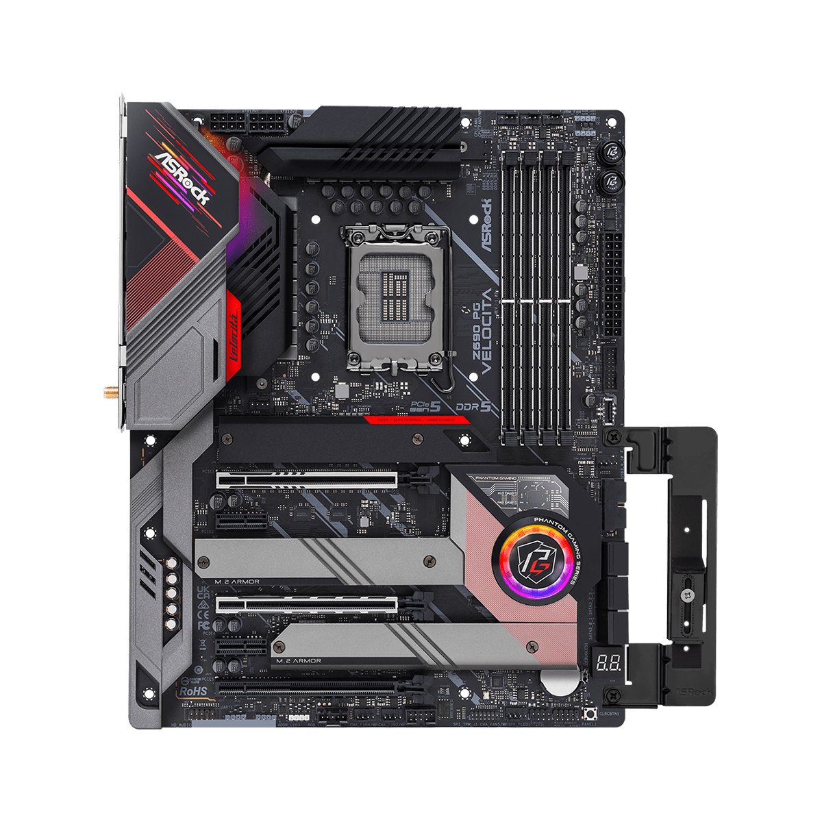 Placa Mãe ASRock Z690 PG VELOCITA, WIFI,  Chipset Z690, Intel LGA 1700, ATX, DDR5