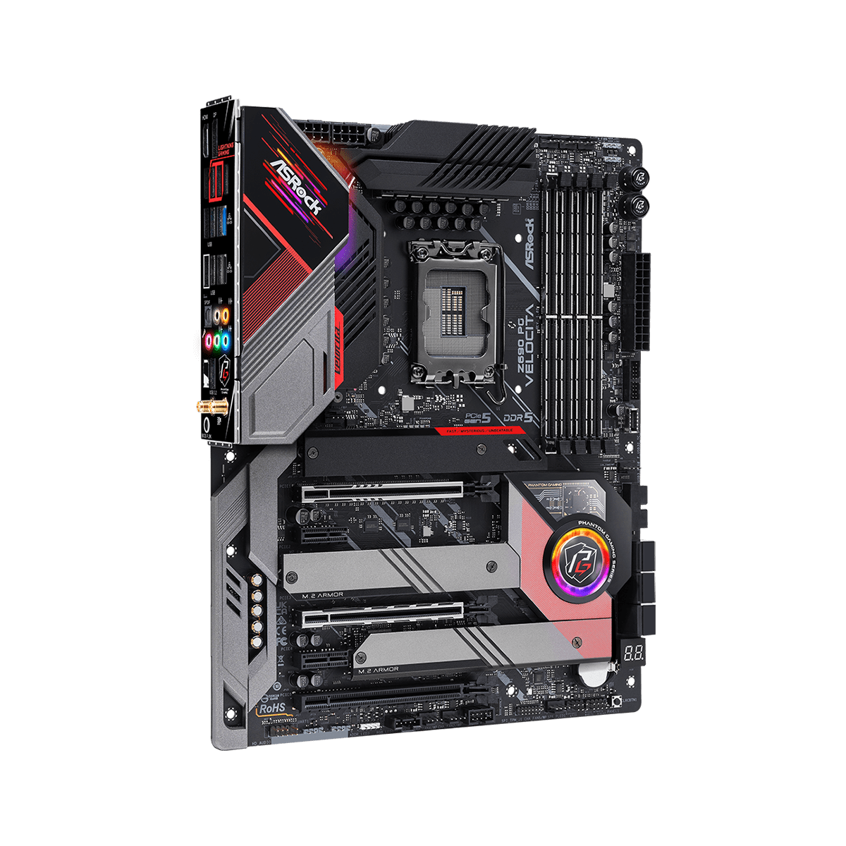 Placa Mãe ASRock Z690 PG VELOCITA, WIFI,  Chipset Z690, Intel LGA 1700, ATX, DDR5